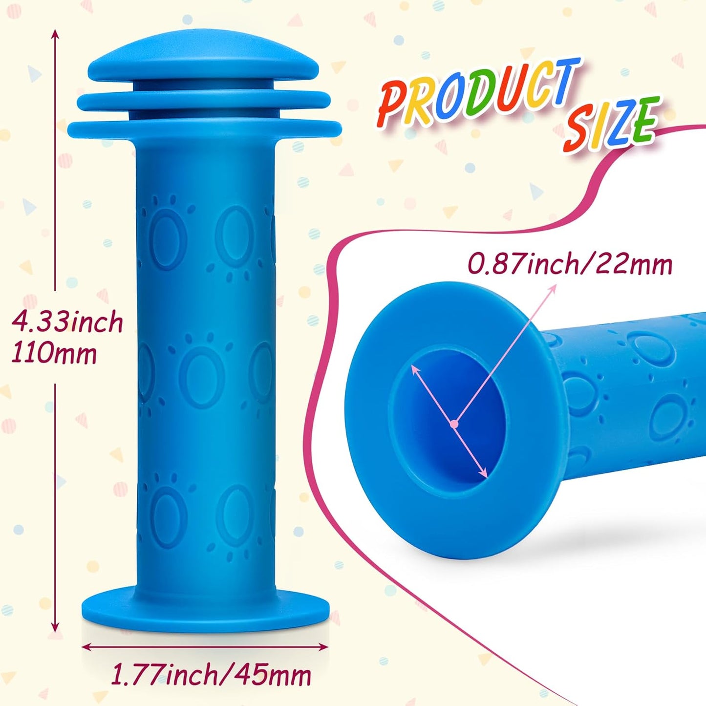 Bike Handle Grips Non Slip Rubber Bicycle Handlebar Grips for Kids Girls Boys Mountain Road Beach Cruiser Scooters Bikes