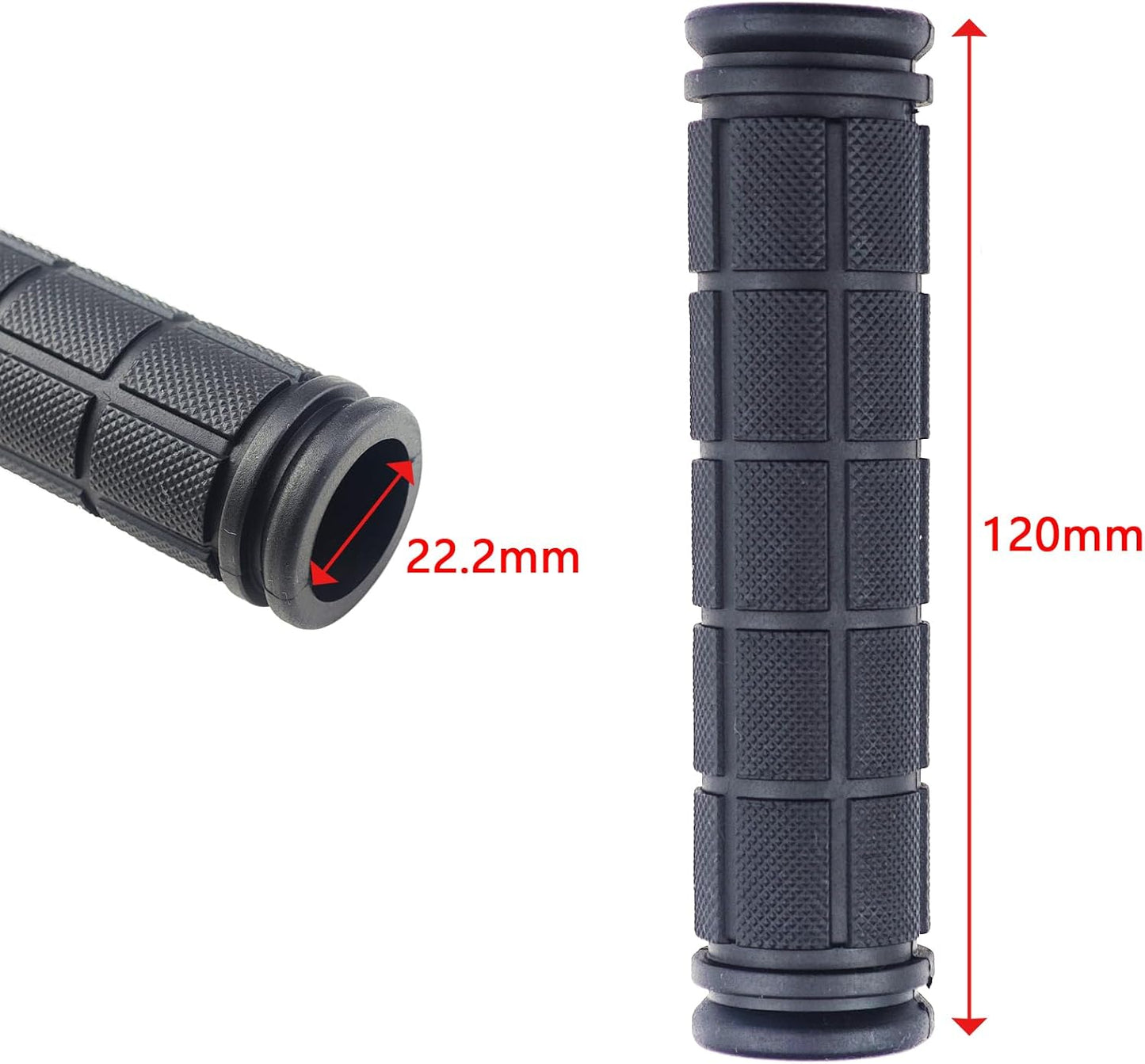 2 Pairs Bicycle Handle Bar Grips Mushroom for BMX/Road Mountain Bikes Black