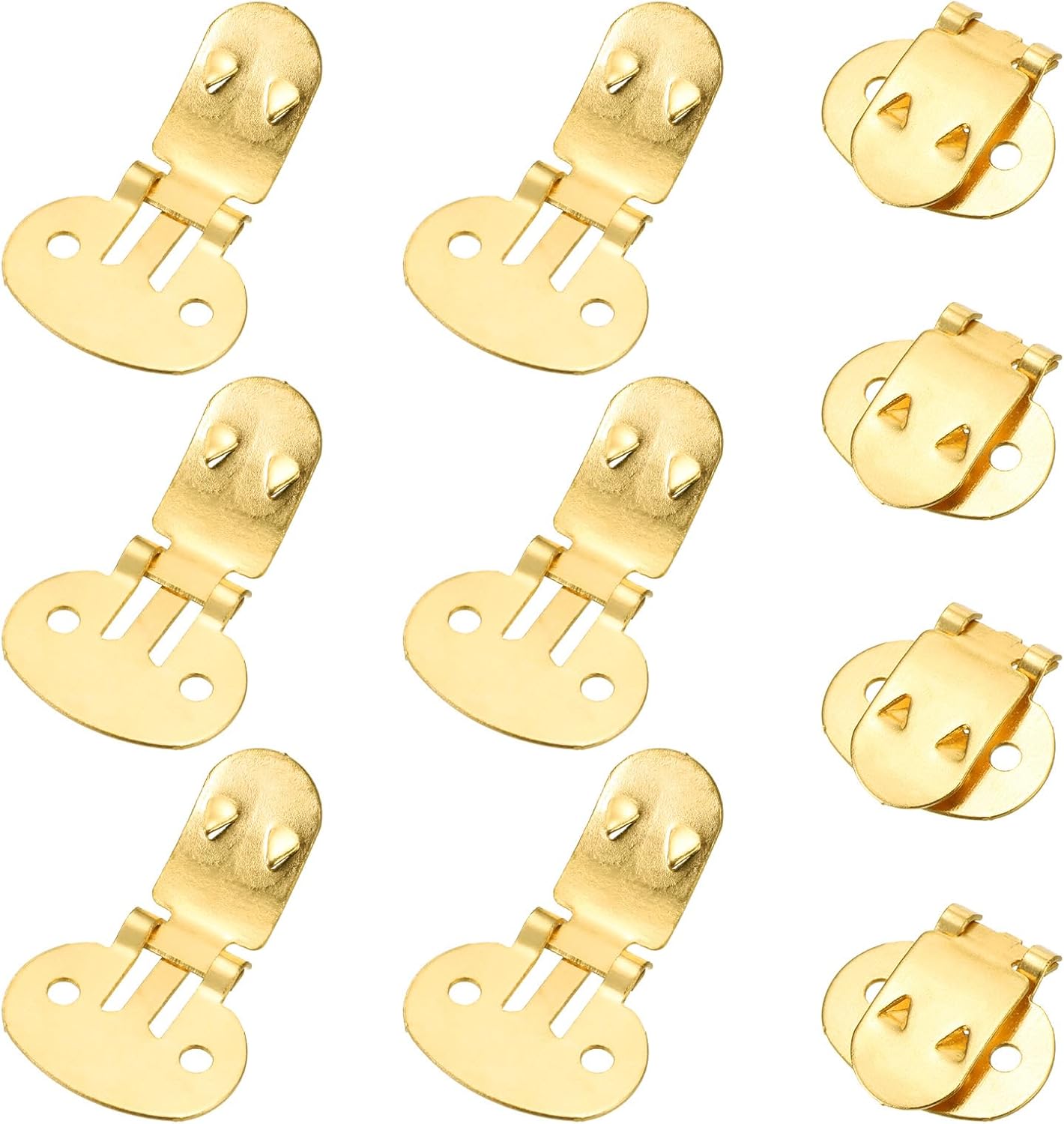 19mm x 31mm Shoe Clips, 10 Pcs Flat Blank Clips Supplies Embellishments for DIY Crafts Decoration Project Shoes Gold