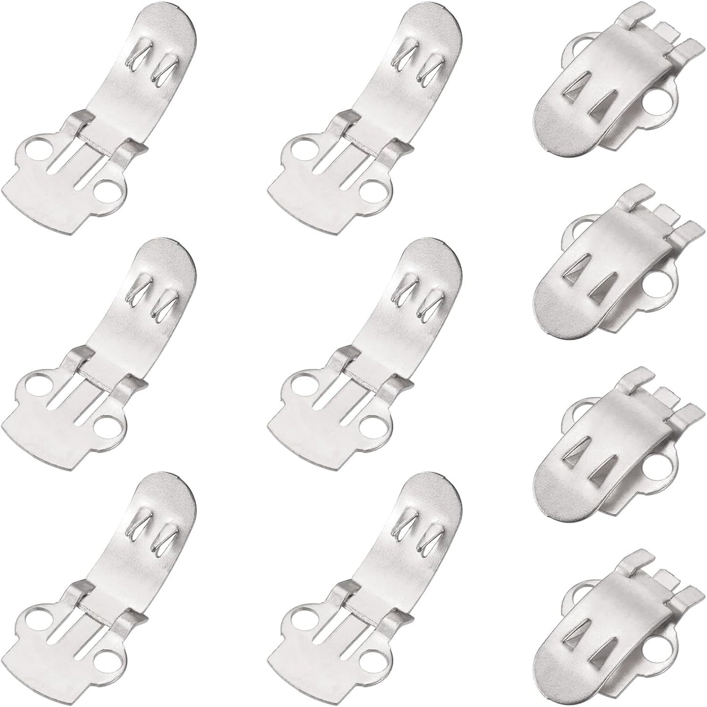14mm x 30mm Shoe Clips, 10 Pcs Flat Blank Clips Supplies Embellishments for DIY Crafts Decoration Project Shoes Silver -