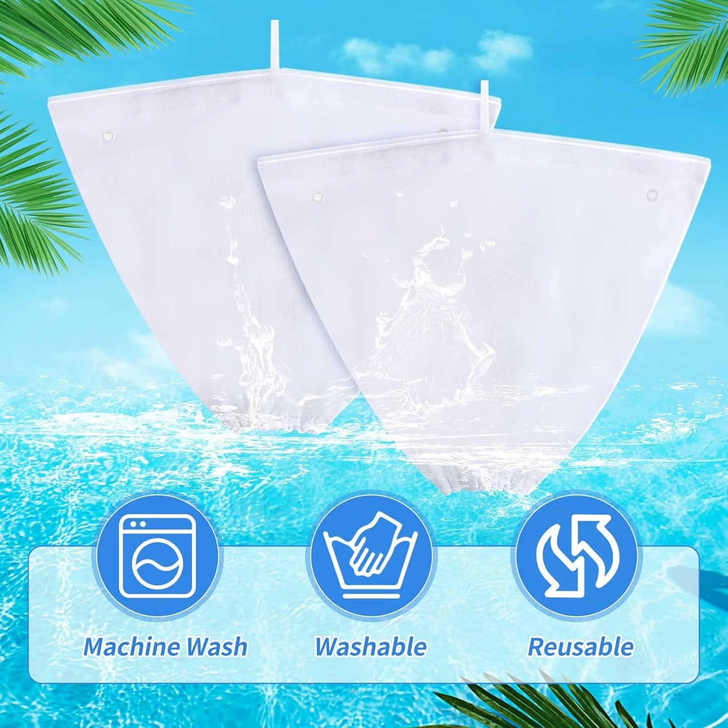 4 Pcs Pool Cleaner Fine Filter Bag Spa Part Replacement Compatible with Aquabot Products 8114 Wheeled Cleaners S2-40 S2-50 Pura 4X 5X S2-4x S2-4xi S2-5x -