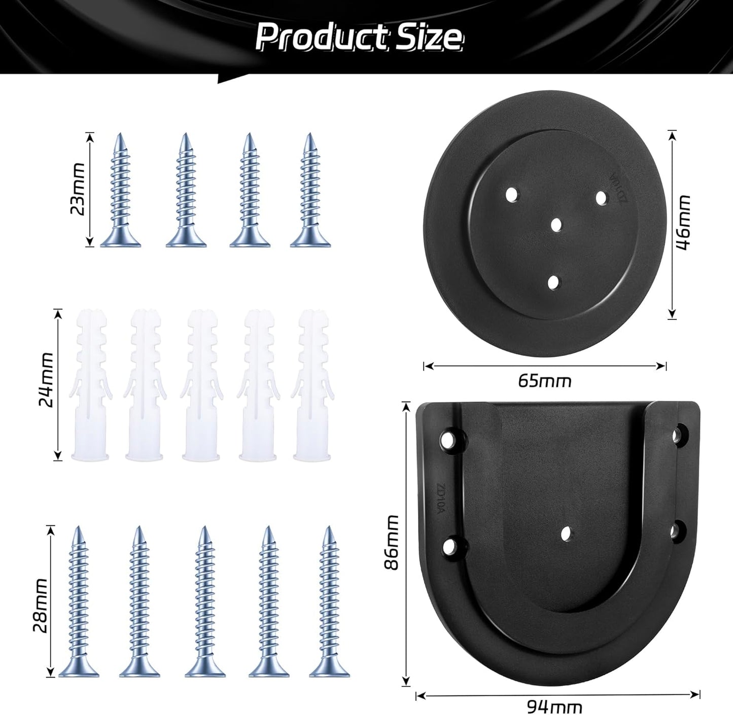 Dartboard Mounting Bracket,Dartboard Bracket Hanging Dartboards Professional,Black Black O Shaped