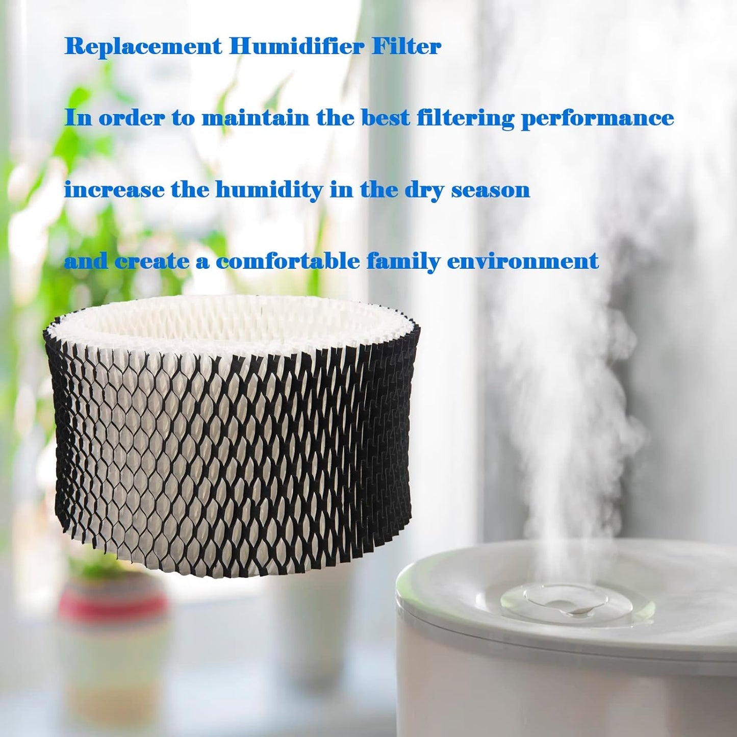 HWF62 Humidifier Filter Replacement, Compatible with for HWF62CS HWF62D SF212, Fits Sunbeam Models SCM1100, SCM1701, SCM1702, SCM1762(4 Pcs) -