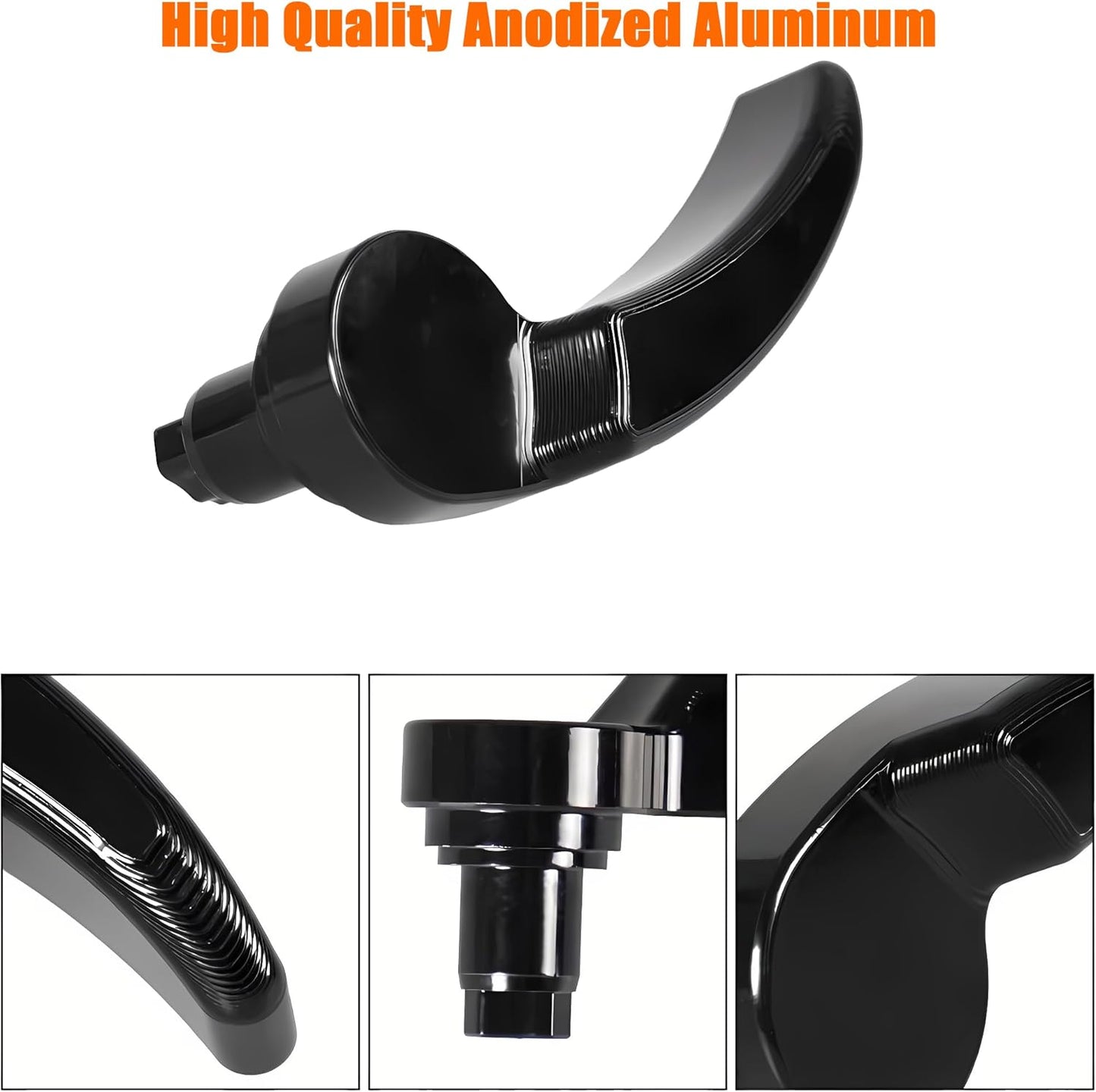 Harley Saddlebag Latches - Perfect Fit, Easy Installation Compatible for Touring Street Glide Electra Road King 2014-2023 (Black) Black
