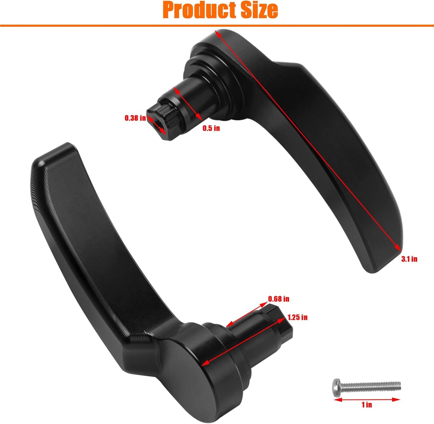Harley Saddlebag Latches - Perfect Fit, Easy Installation Compatible for Touring Street Glide Electra Road King 2014-2023 (Black) Black