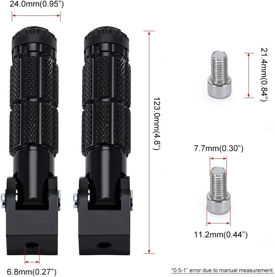 Motorcycle foot pegs, folding bicycle Universal M8 anti-slip motorcycle footrest, suitable for Super 73 S2/ZX/RX/R/S Adventure