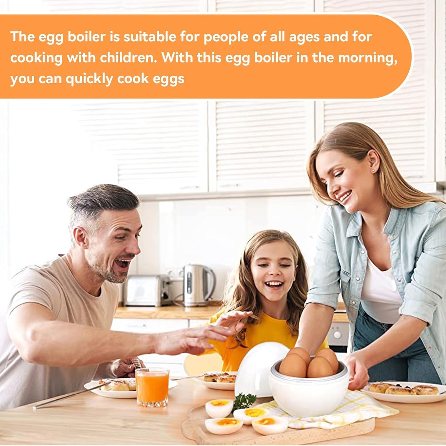 Microwave Egg Cooker, Hard Boiled 4 Capacity Boiler Steamer Poacher Microwavable with Lid for Cooking Kitchen Tools