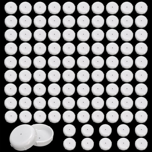 100 Pack 1-1/2 inch Patio Furniture Feet Caps, Wrought Iron Outdoor Chair Glides, Thick Plastic Leg Caps for Metal Chairs & Tables