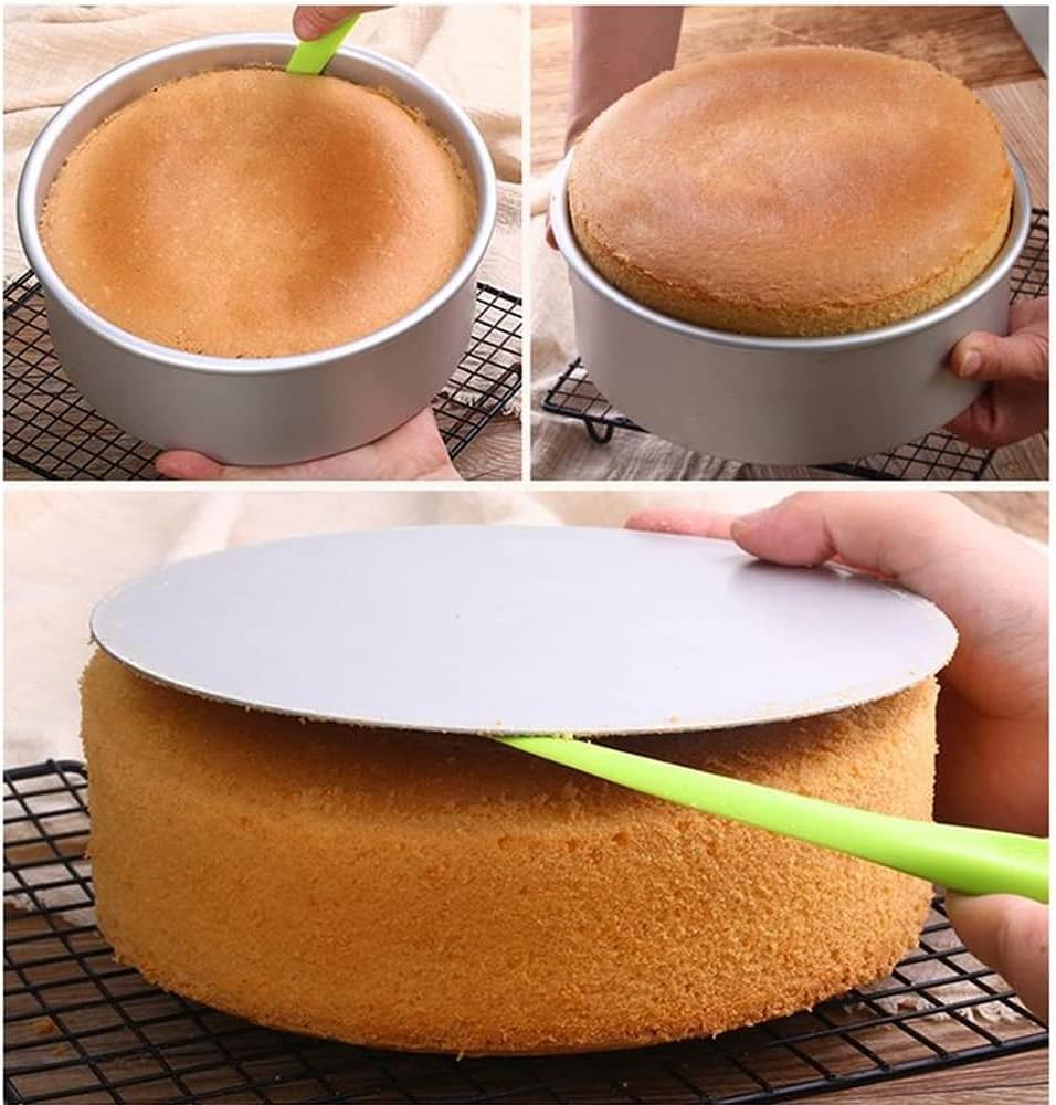 2-Pack 6-Inch Cake Pans Non-Stick Deep Aluminium Round Cake Pans with Removable Bottom for Baking - Baking - Weddings - Birthdays - Christmas Celebrations