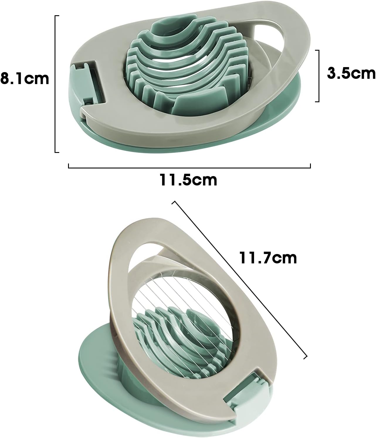 Egg slicer - Egg slicer with stainless steel wire - multi-functional egg slicer - slices boiled eggs, ham, bananas and strawberries evenly
