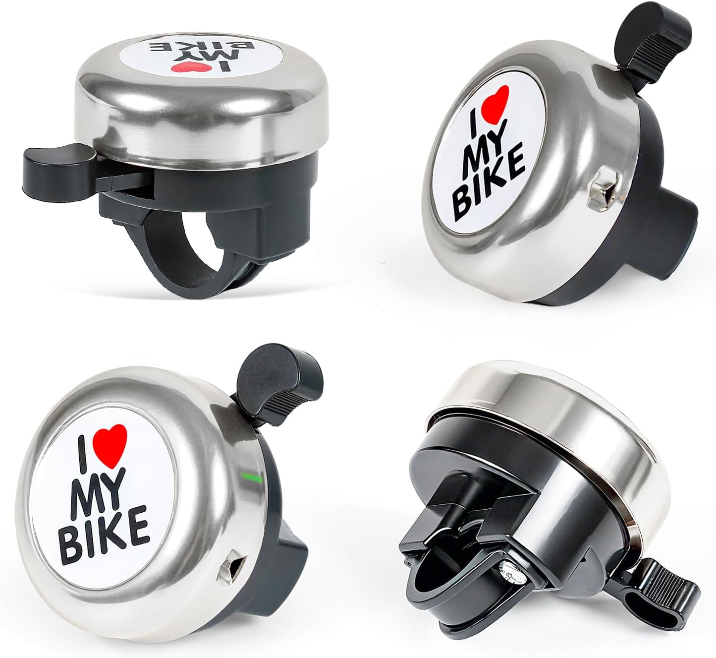Bike bell - Classic nostalgic bell - Loud sound - Bike accessories - Kids' bike bell - Push bike bell - Adult bike bell - Hand-pulled - Black and silver