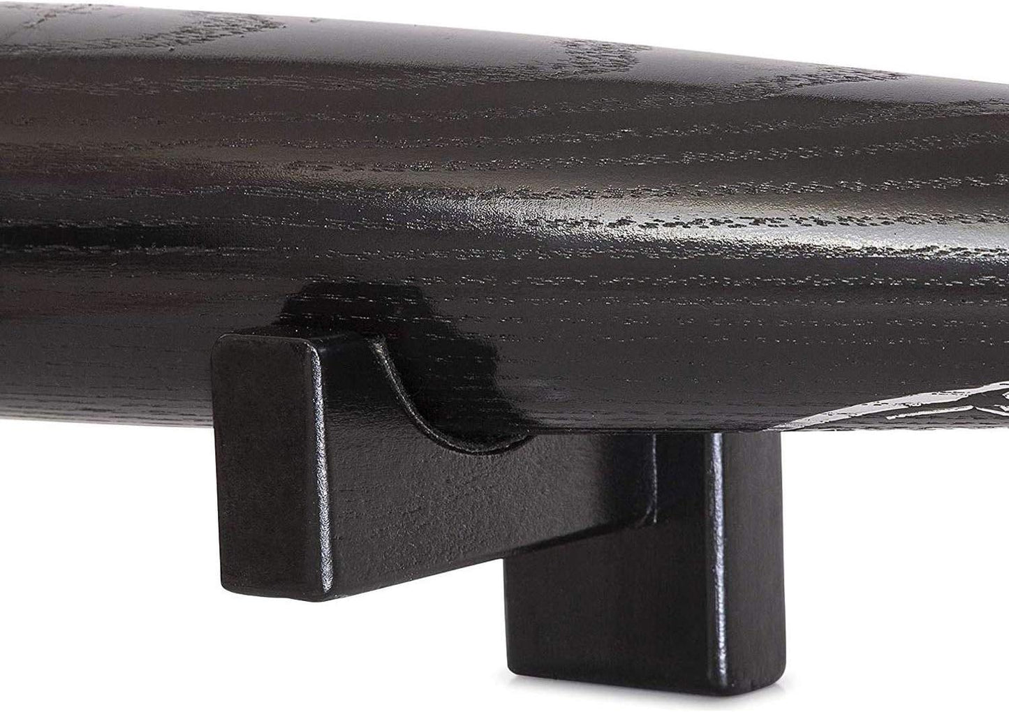 Display standard - Black - Baseball bat display standard - Baseball bat holder - Wall mounting - Horizontal baseball bat standard - Baseball bat holder - 2 pieces - Black
