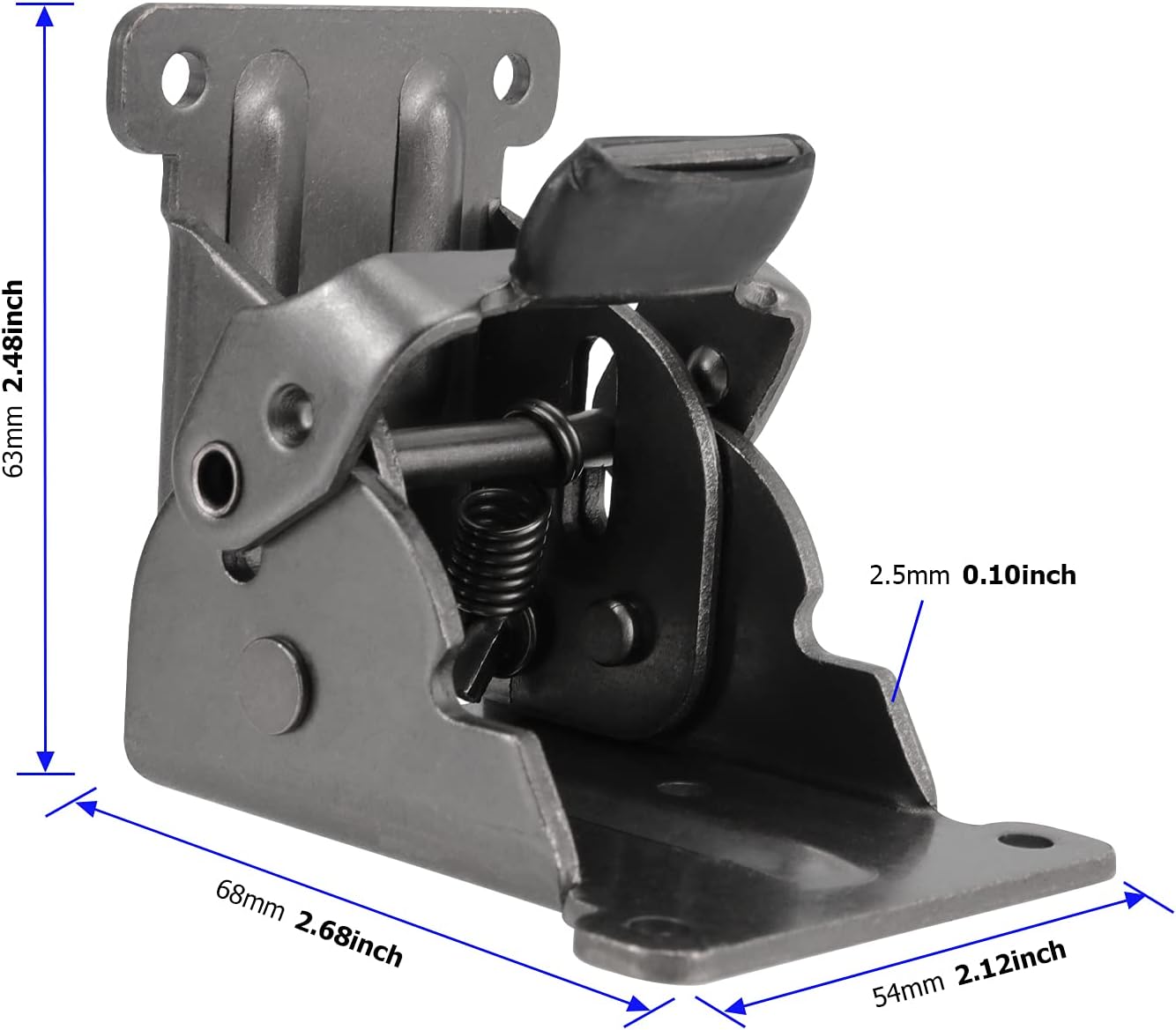 Table hinge - Folding hinge - 0-90 degree foldable - 8-pack - Lockable hinge - Lockable extension support bracket - with 64 screws, black