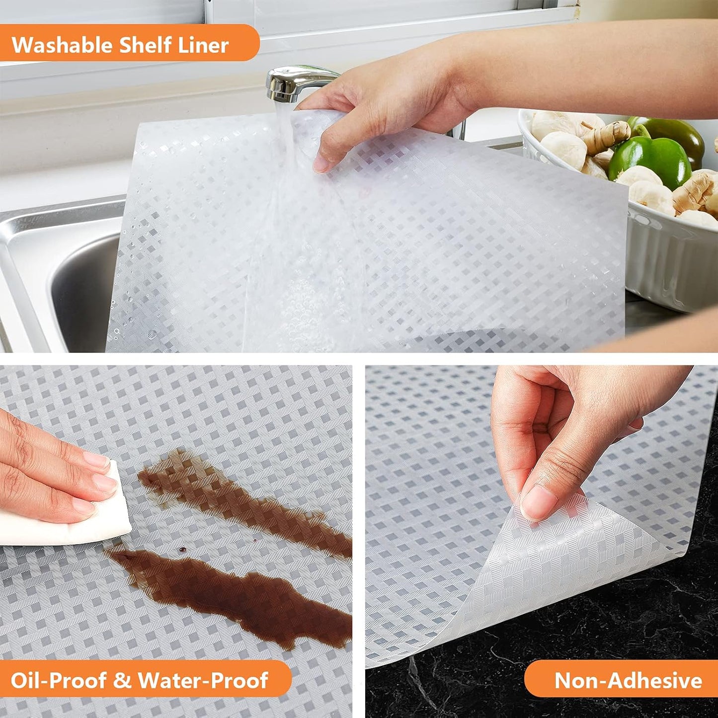 EVA drawer liner - Waterproof - Non-slip - Thickened - Drawer mat - Insulation mat - Transparent - 30*150cm - Cuttable - Suitable for wardrobe, cupboard and shoe cabinet mats