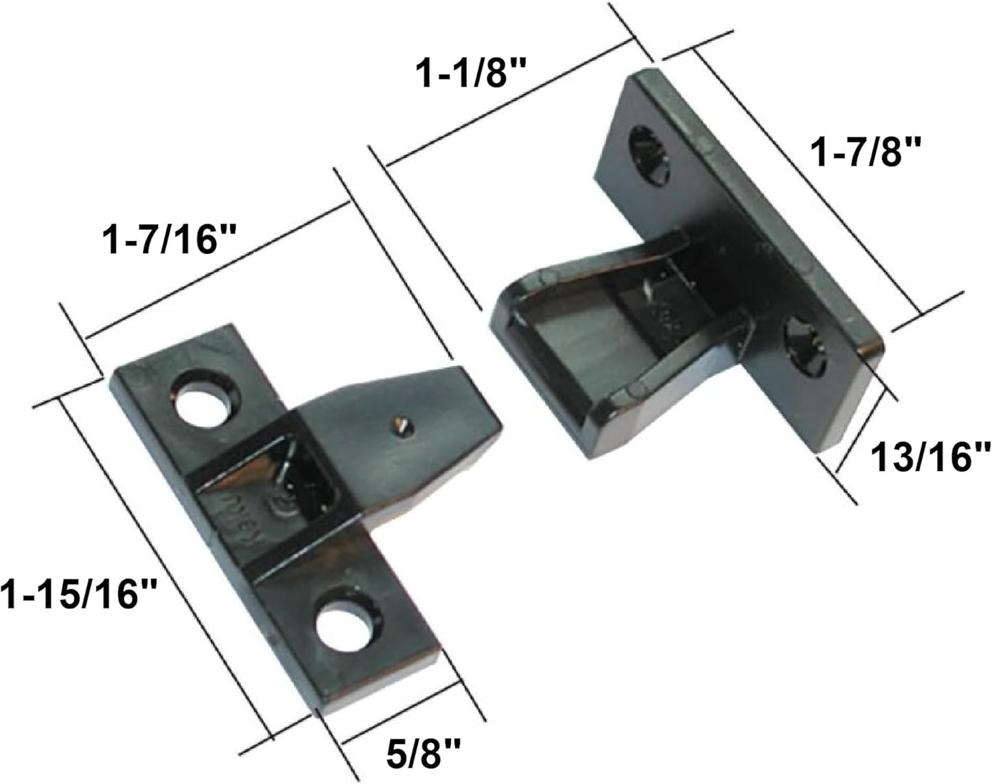 Hafele Keku Push-On Fitting Set - Bracket Connectors for False Front Panels, Cabinet Drawers, & Furniture (Screws Not Included)