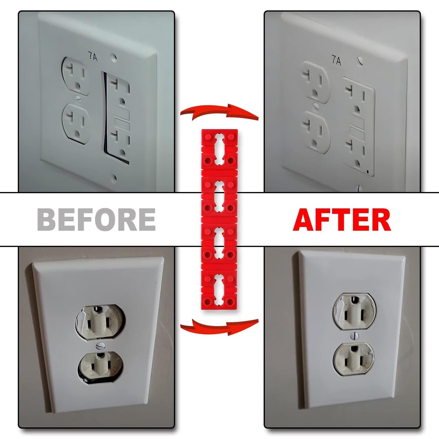 Outlet Spacers or Electrical Box,  48 PCS Switch and Receptacle Spacers or Loose Outlet Plug ix, Electrical Extender Outlet Shims Light Switch Spacer