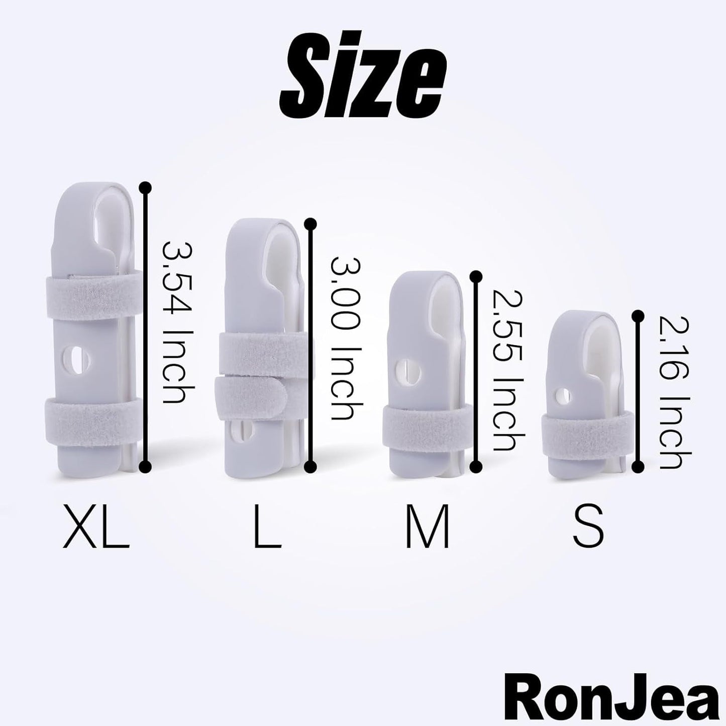 Lightweight inger Splint, 4 Graduated inger Braces Support or Thumb/Middle/Ring/Index/Pinky, Stabilizer Support or Broken, Trigger, Mallet, Arthritis & Knuckle Immobilization
