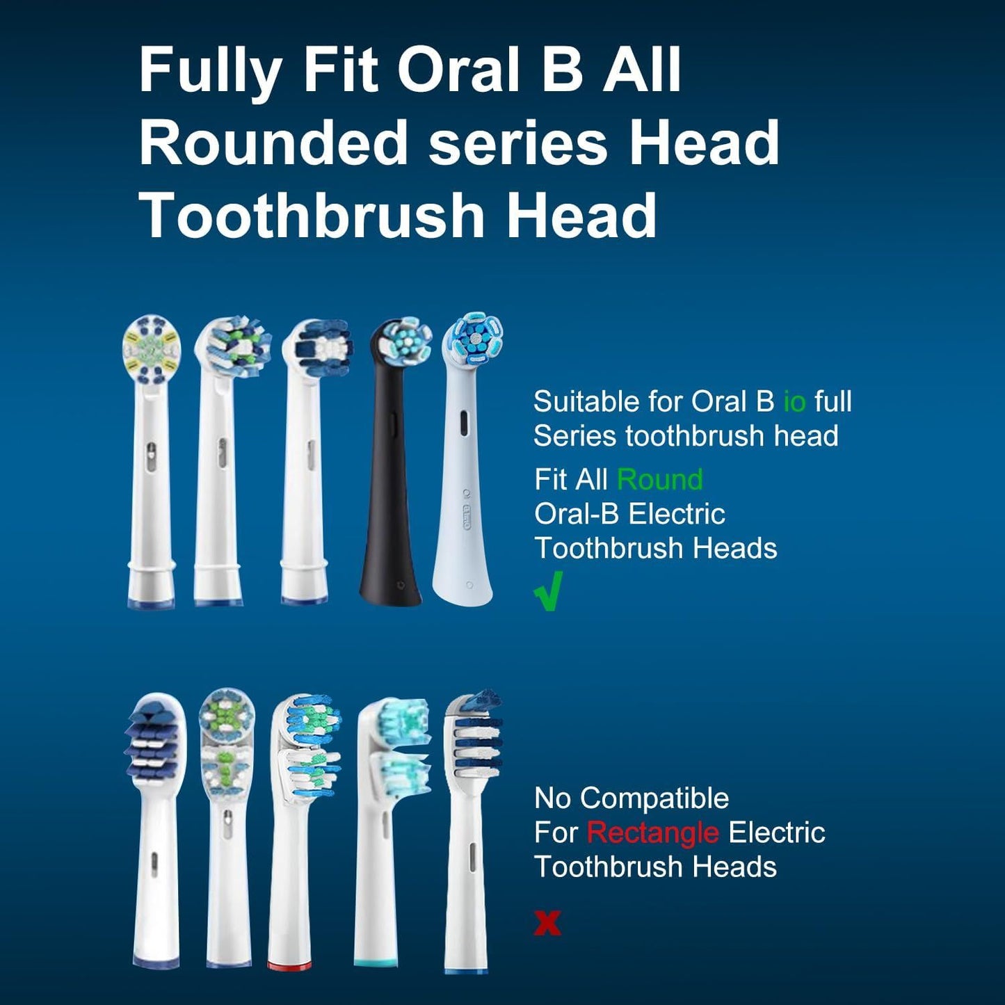 6 Pack Toothbrush Heads Dustproo Cover Compatible with Oral B, its or Oral-B iO Series, Pro 1000, 1500, 5000, 7500 Electric Toothbrush, Protects Brush Head and Convenient Travel