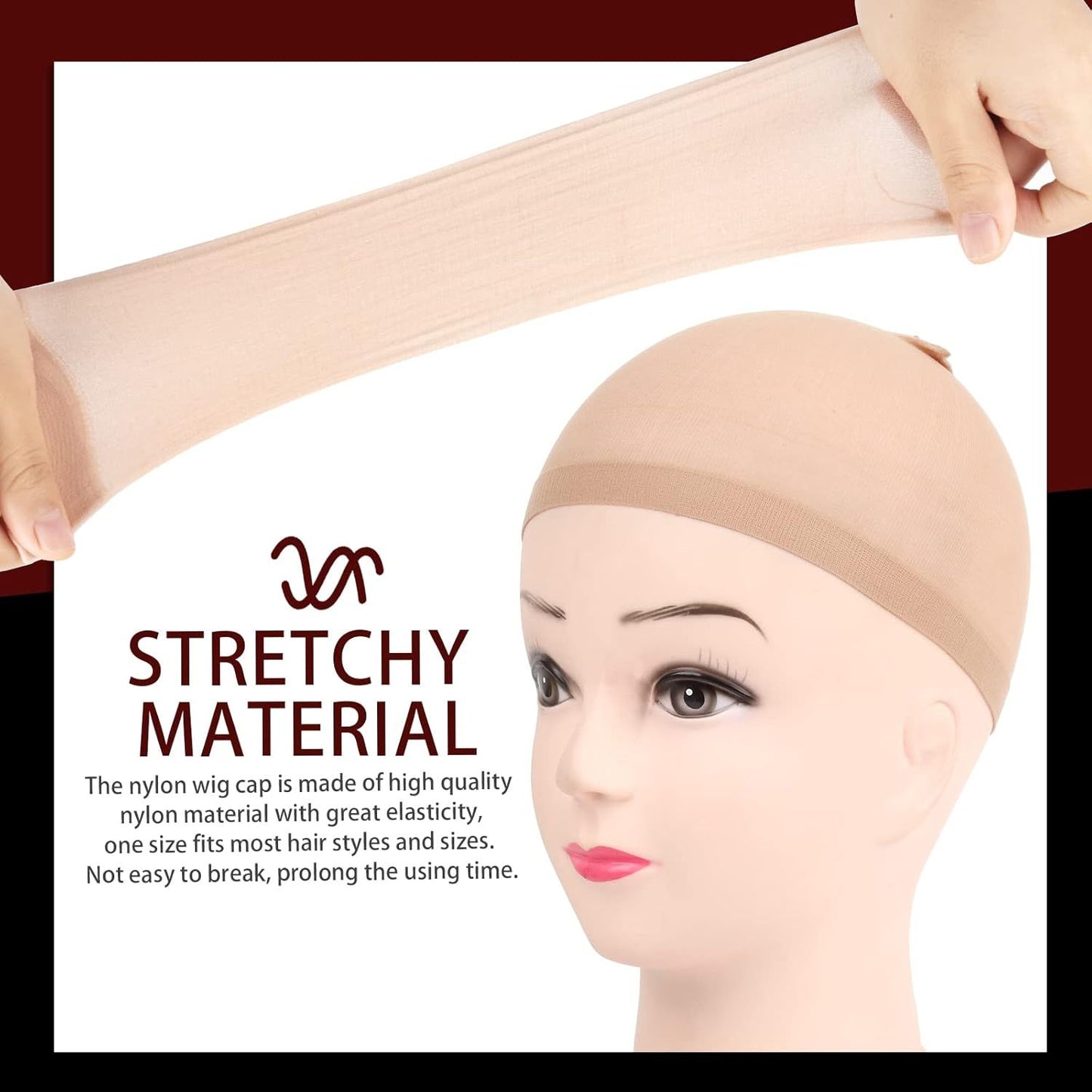 Wig Cap, 4PCS Nylon Wig Caps Nude or Women, Stocking Wig Caps or Halloween, Cosplay. Wig Cap or Women, Men, Kids, Stocking Caps or Wigs