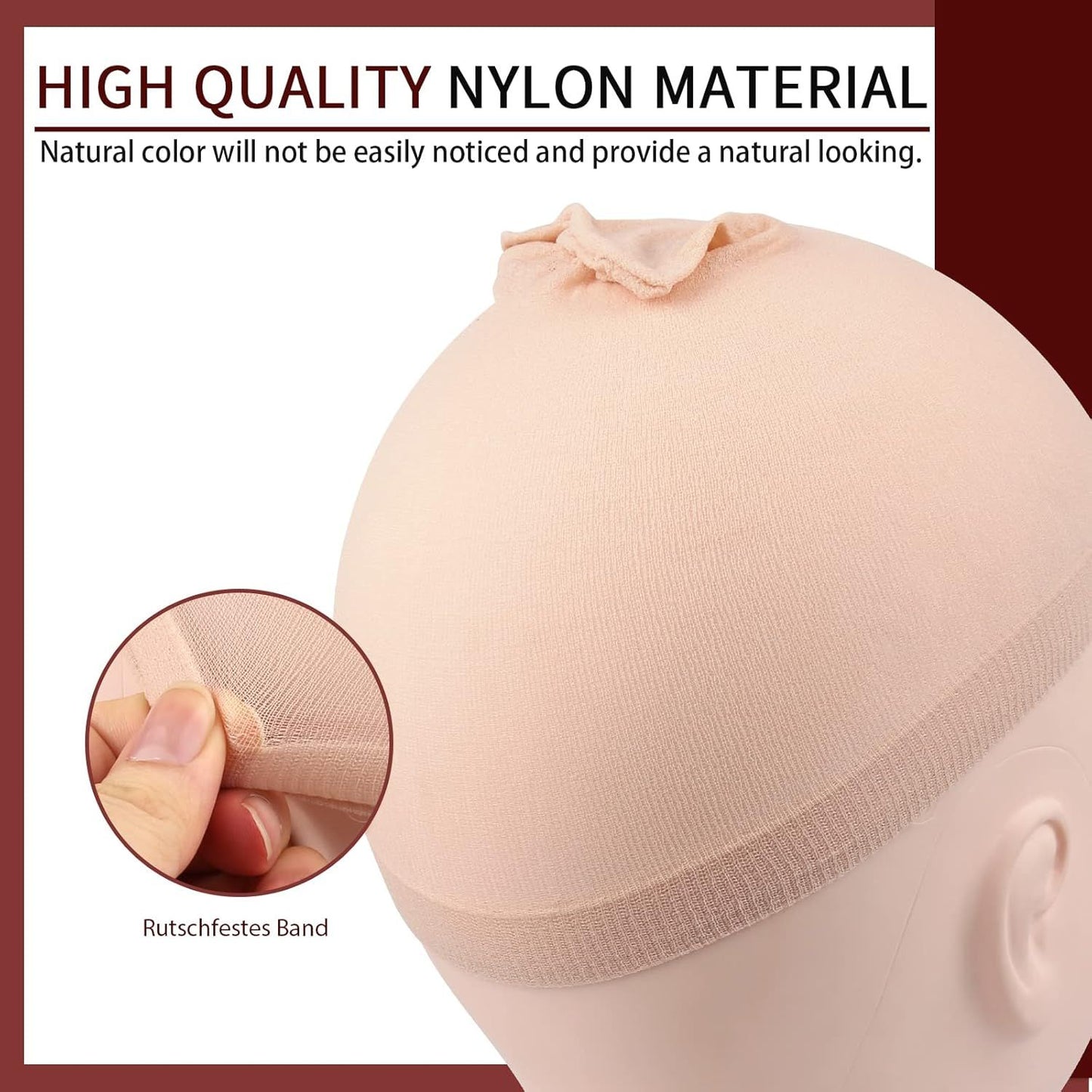 Wig Cap, 4PCS Nylon Wig Caps Nude or Women, Stocking Wig Caps or Halloween, Cosplay. Wig Cap or Women, Men, Kids, Stocking Caps or Wigs