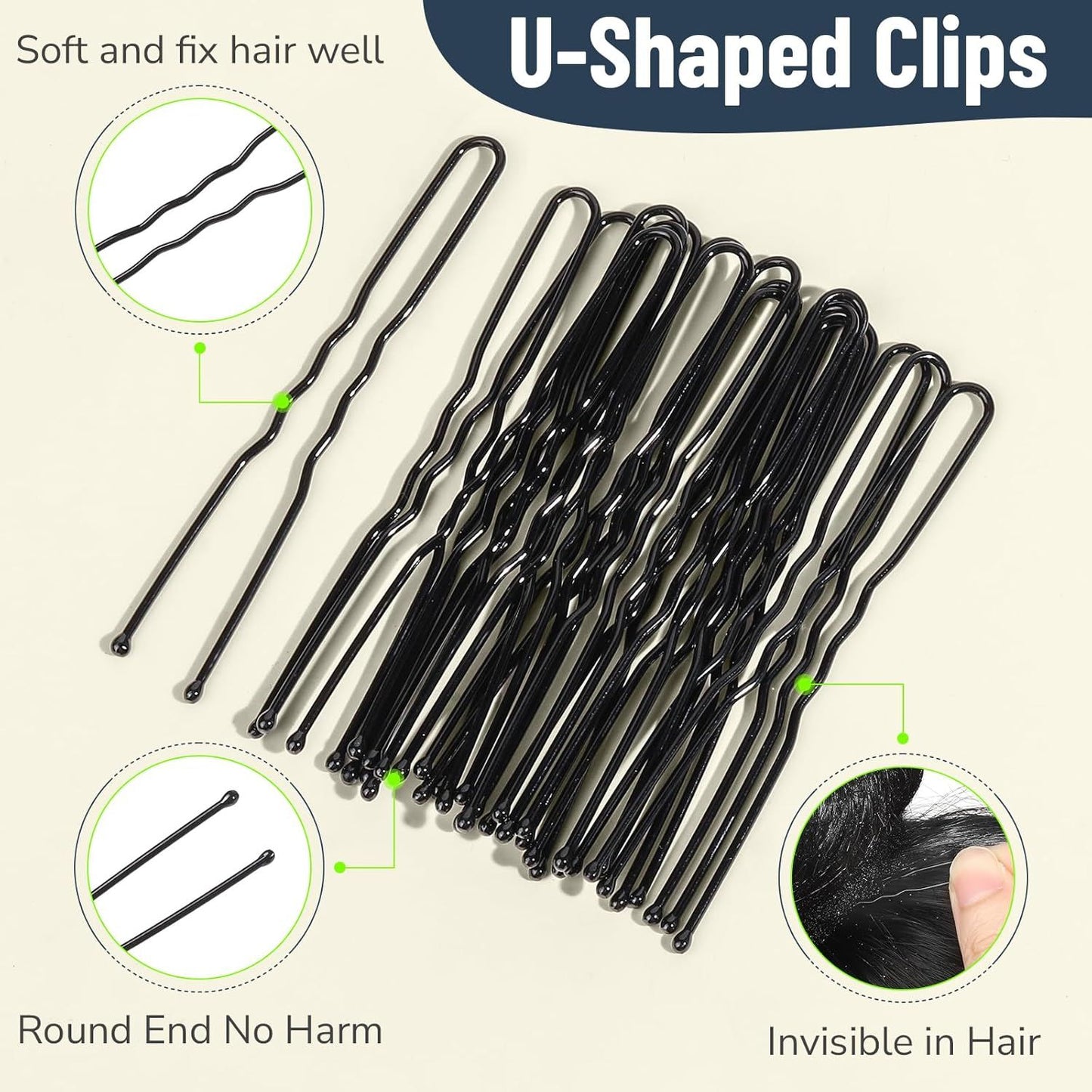 Hair Net or Women Men, Extra Large 60cm Nylon Black Hair Nets or ood Service Workers, 20 Pack Hairnets or oodservice,Dancing,Sleeping, or Ballet Buns, with 20 U-Hair Pins