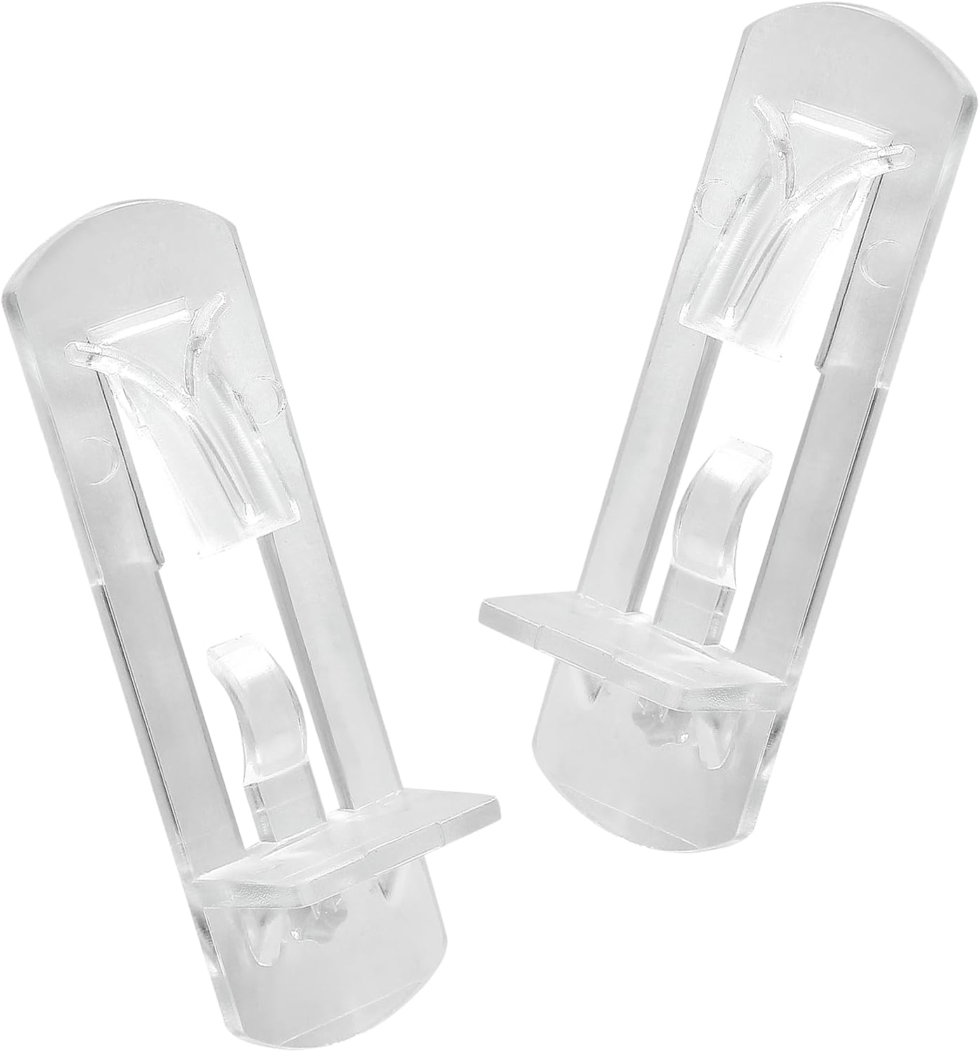 Biaungdo 12 Pcs Plastic Locking Shelf Support Pegs, 5mm Clear Cabinet Shelf Pins Self-Locking Cabinet Shelf Pegs Clips for Kitchen Furniture Bookcase Closet(Fit 5mm Diameter Hole & 3/4 Inch Shelf)