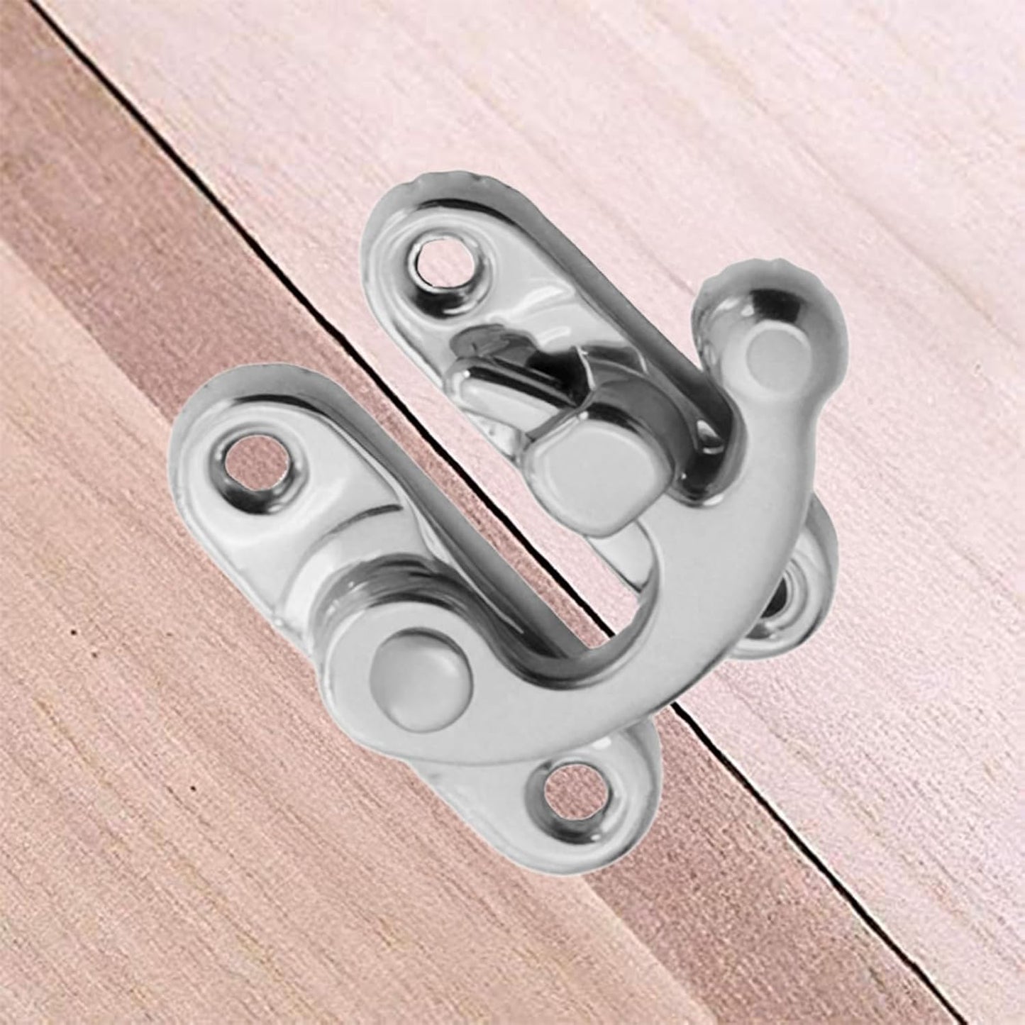 Biaungdo 5pcs Retro Vintage Style Swing Bag Clasp Closure Lock Latch for Furniture Wooden Box Jewelry Case Silver Tone with Mounting Screw & Screwdriver, 33 x 29 mm