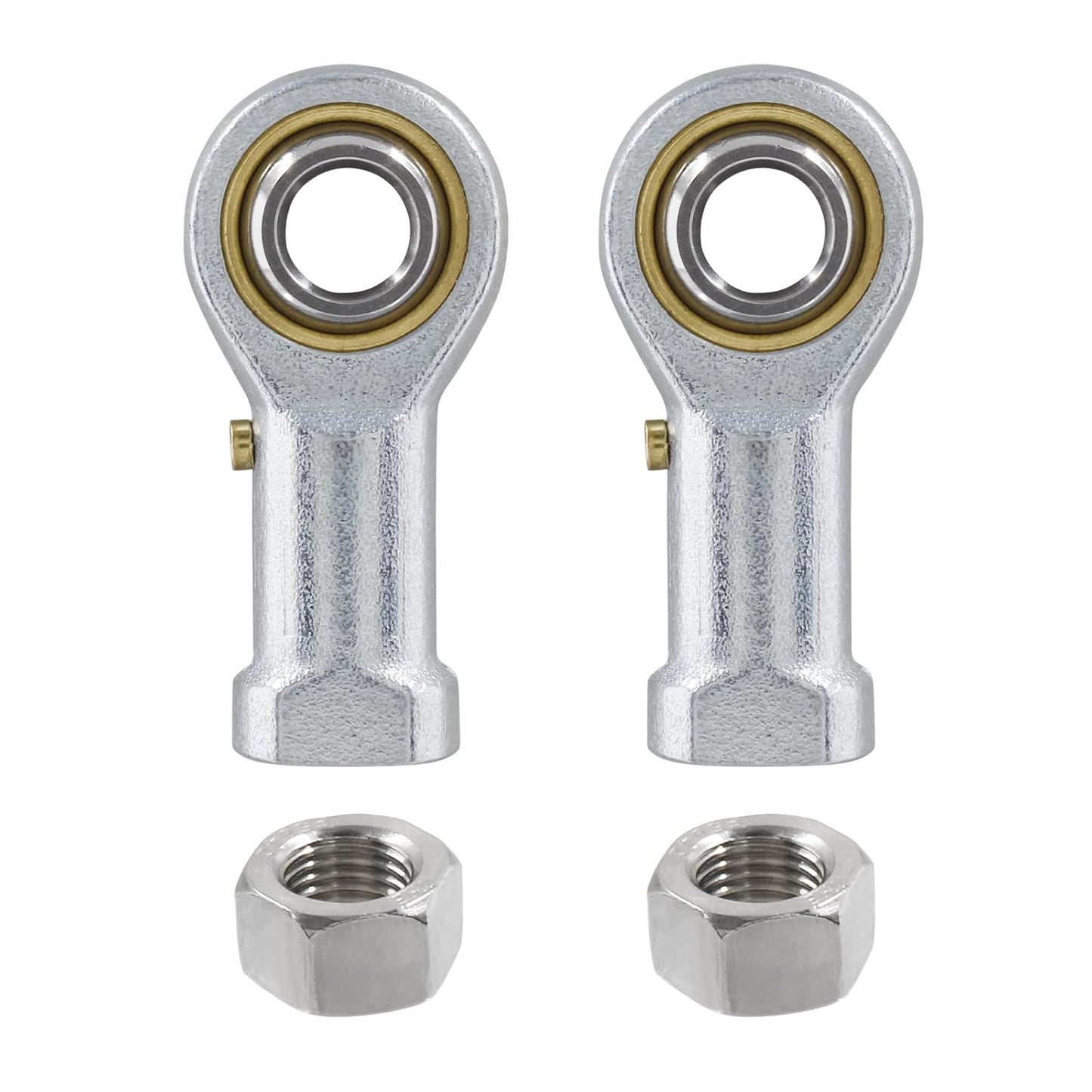 Biaungdo 2 Pcs 304 Stainless Steel PHSB6 Rod End Bearing, 3/8 x 3/8-24 Female Right Hand Heim Joint Rod End Bearing with Jam Nut