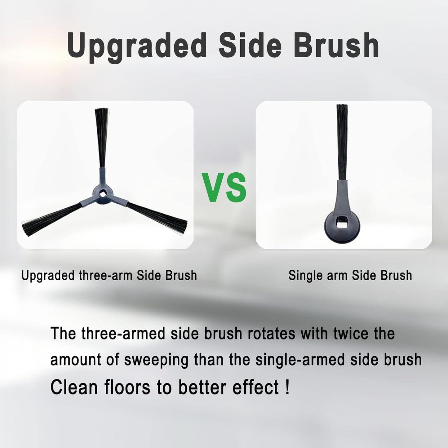Upgraded Side Brushes Replacement or Shark IQ R101AE RV1001AE AV912S AV911S AV1010AE RV1000 AV970 AV993 AV1002AE Shark AI AV2501S AV2501AE RV2610WD RV2610WA RV2502AE RV2520AOUS Robot Vacuum Cleaner