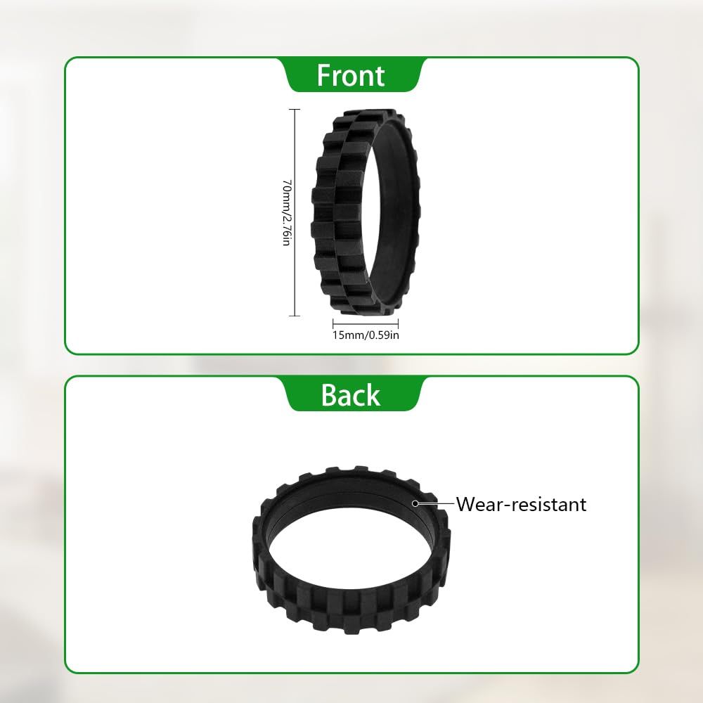 Replacement ront Caster Ball Wheel Tire Kit Compatible with iRobot Roomba 500, 600, 700, 800, 900, e and i Series Models.
