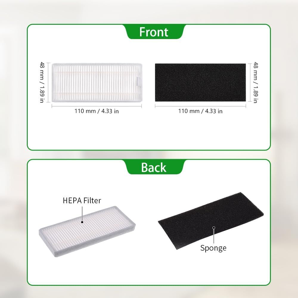 Replacement ilters Compatible with euy RoboVac 11S, 15T, 30, 30C, 15C, 12, 25C, 35C, Robot Vacuums Parts Accessories, 9-Pack