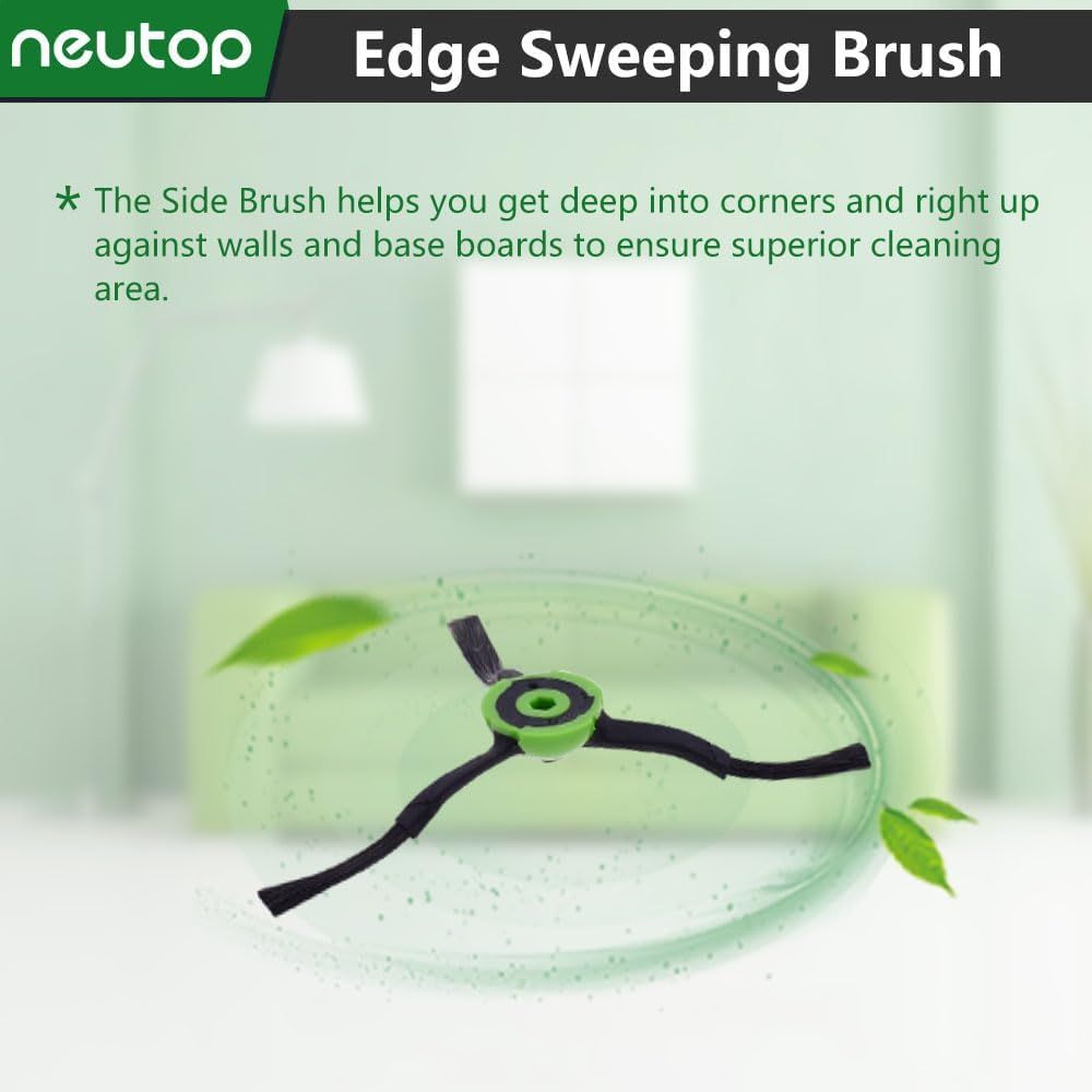 Edge Sweeping Brush Compatible with iRobot Roomba e, i, & j Series e5, e6, i1, i1+, i3, i3+, i4, i4+, i6, i6+, i7, i7+, i8, i8+, Combo j7+, j9+, j5+, i5+ Plus, Combo 10 Max, 9-Pack