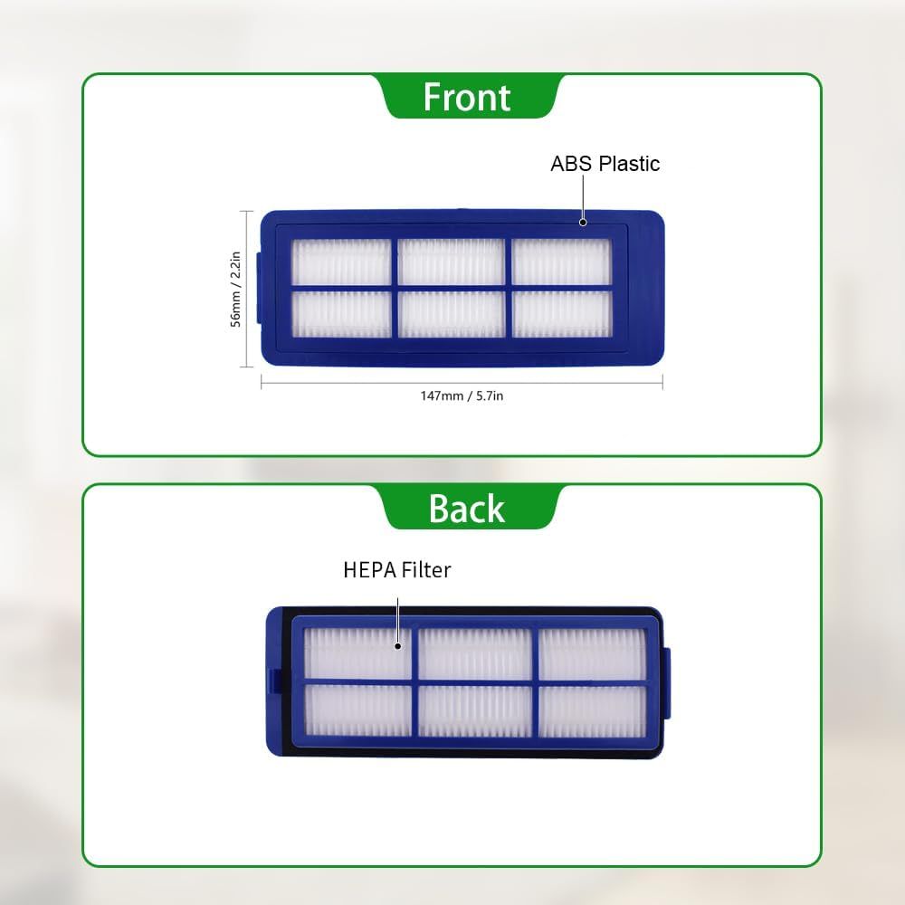 Replacement ilters Compatible with euy RoboVac 11S Max, 30C Max, G30, G30 Edge/Hybrid/Verge, G10, G20, Robot Vacuum Parts Accessories, 4-Pack.