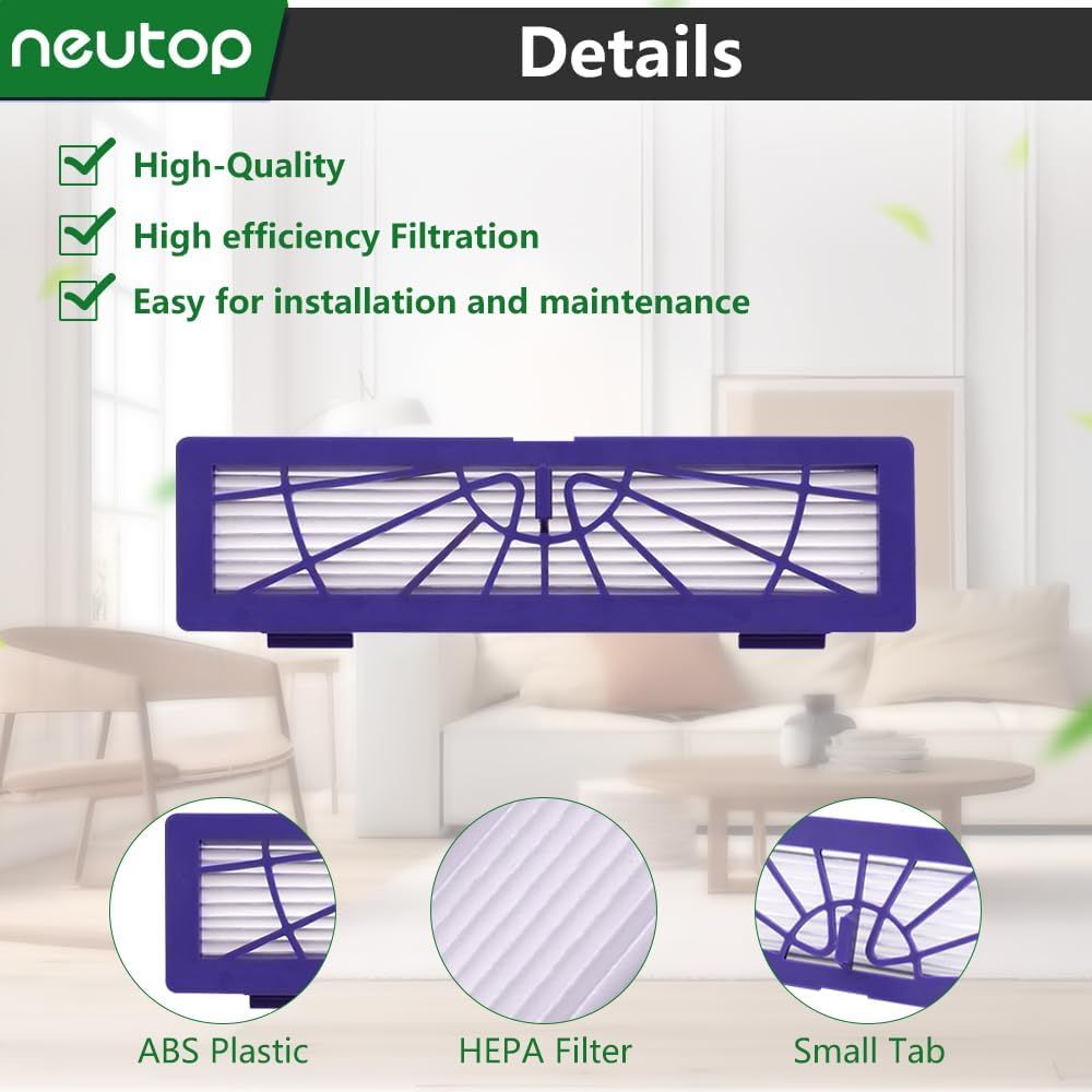 Replacement ilters Compatible with Neato Connected D3 D4 D Series D75 D80 D85 and Botvac Series 65 70e 75 80 85 Robot Vacuum Parts Accessories High Perormance, 7-Pack.