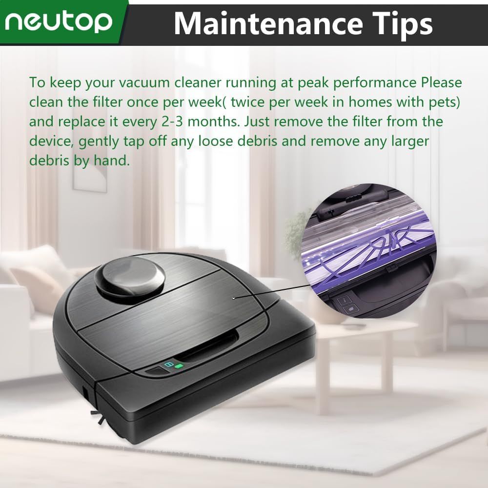 Replacement ilters Compatible with Neato Connected D3 D4 D Series D75 D80 D85 and Botvac Series 65 70e 75 80 85 Robot Vacuum Parts Accessories High Perormance, 7-Pack.