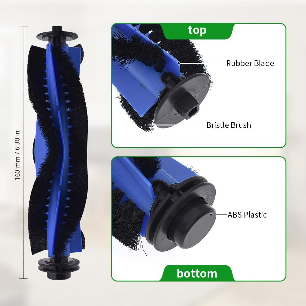 Replacement Parts Compatible or euy Robovac 11S Max,15C Max, G10, G20, G30, G30 Edge/Hybrid, Accessories with 1 Rolling Brushes Rollers 3 HEPA ilters 4 Side Brushes