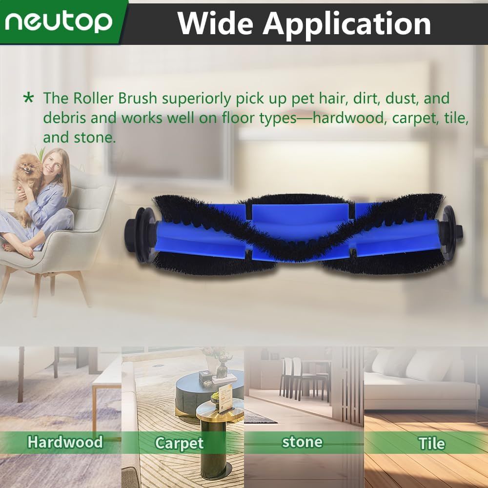 Replacement Parts Compatible or euy Robovac 11S Max,15C Max, G10, G20, G30, G30 Edge/Hybrid, Accessories with 1 Rolling Brushes Rollers 3 HEPA ilters 4 Side Brushes