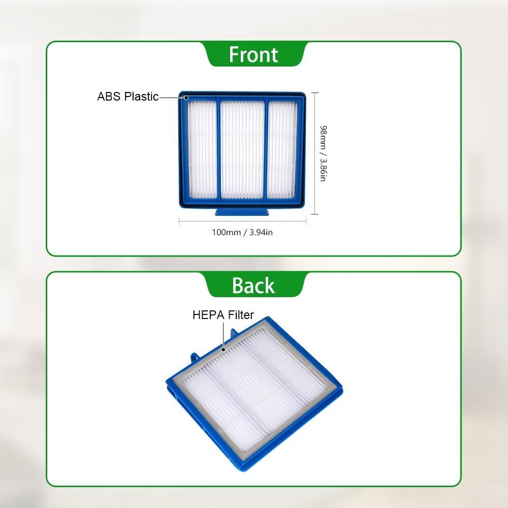 Pre-Motor ilters Compatible with Shark IQ Series RV1001, RV1001AE, AV1002, AV1002AE, AV1010AE, AV970, AV993, RV1100VRUS, UR1000SR, UR1100, UR1105ARUS, Sel-Empty XL Robot Vacuums, 4-Pack.
