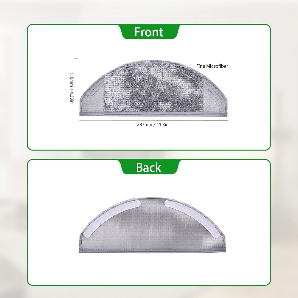 Washable Mopping Cloth Compatible with euy RoboVac X8 Hybrid Robot Vacuum and Mop Cleaners Spare Replacement Parts Accessories, 6-Pack.
