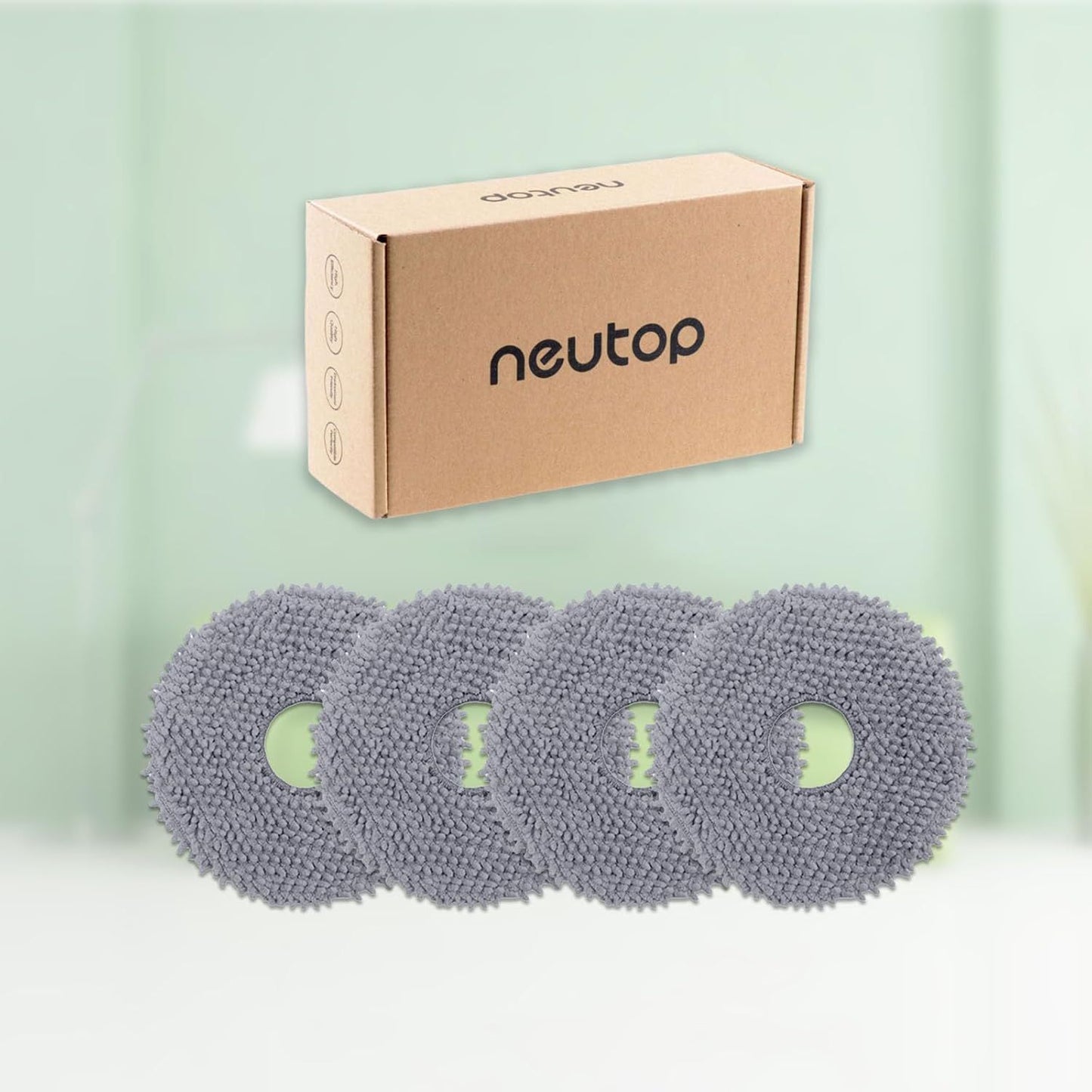 Replacement Mopping Pads Compatible with  Q Revo, Qrevo MaxV/S/Pro/Master/Slim/Edge/Curv/S5V/2R3W, QV 35A, QV 35S, Saros 10R Robot Vacuums Parts Accessories, 4-Pack.