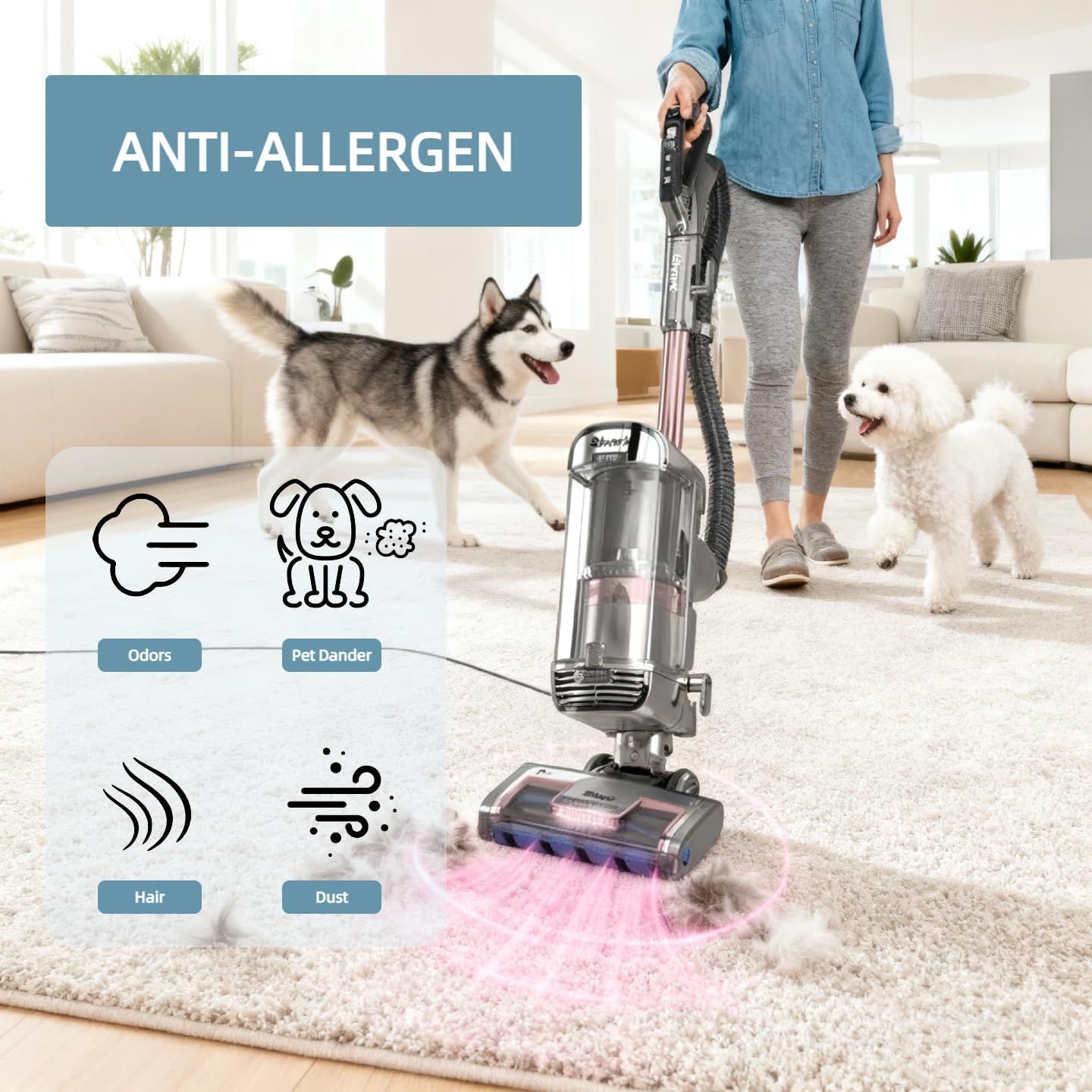 AZ2002 Replacement ilter Compatible with Shark Vertex DuoClean Powerin Upright Vacuum AZ2000, AZ2000W, AZ2002.Compare to Part # XHAZ2000, XKAZ2000 (1 Post-Motor ilter+3 oam & elt ilters)
