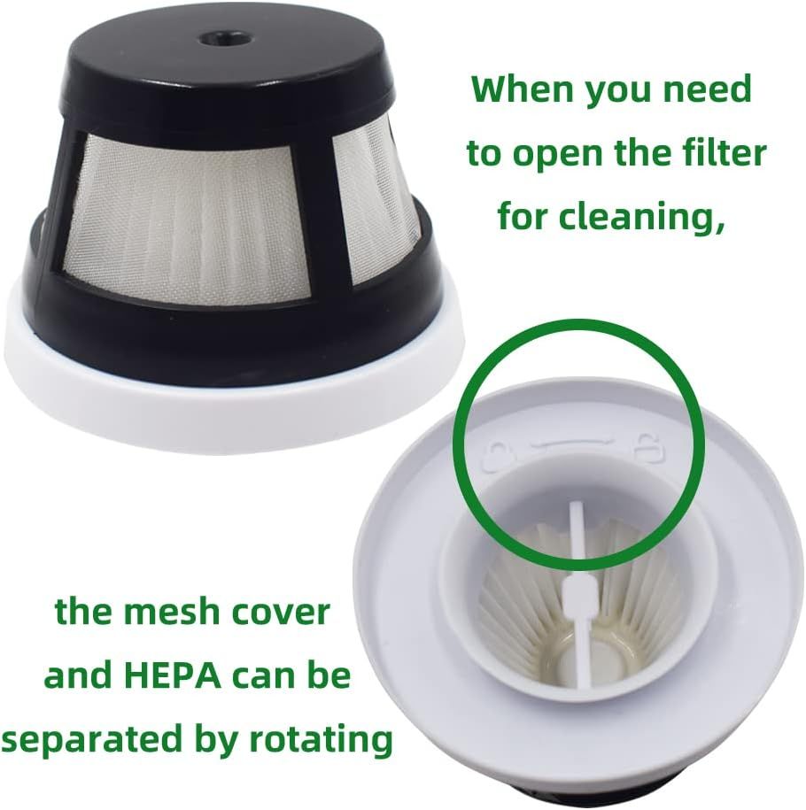 4 ilter Sets Compatible with Bissell AeroSlim Cordless 29869 29861 29867 29868 29866 2986 Handheld Vacuums,Compare to Part # 1624405