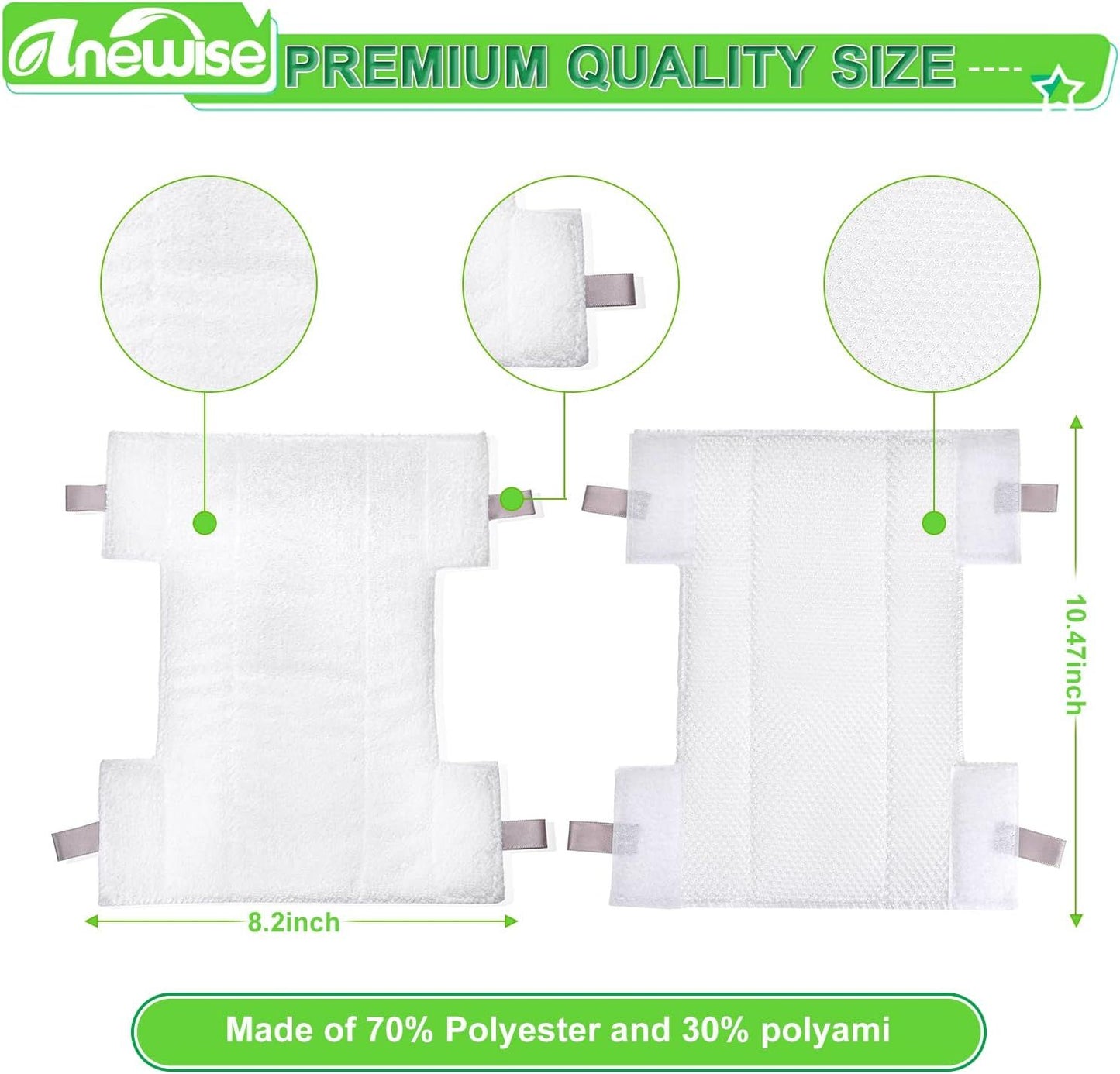 4Pack Pads or Shark Dust-Away Advanced Micro-iber Replacement Pads - Compatible with Shark Rocket Dust-Away, Rotator, Navigator Lit-Away Pro Vacuum, Ultra Light Stick Vacuum, Hv300 Series
