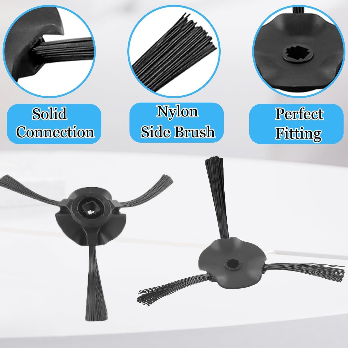 Side Brush or Shark RV2310, RV2310AE, AV2310, AV2310AE, RV2300, RV2300S, RV2320S, UR2350AE Matrix Robot Vacuum Cleaner Replacement Parts - 6 Pack