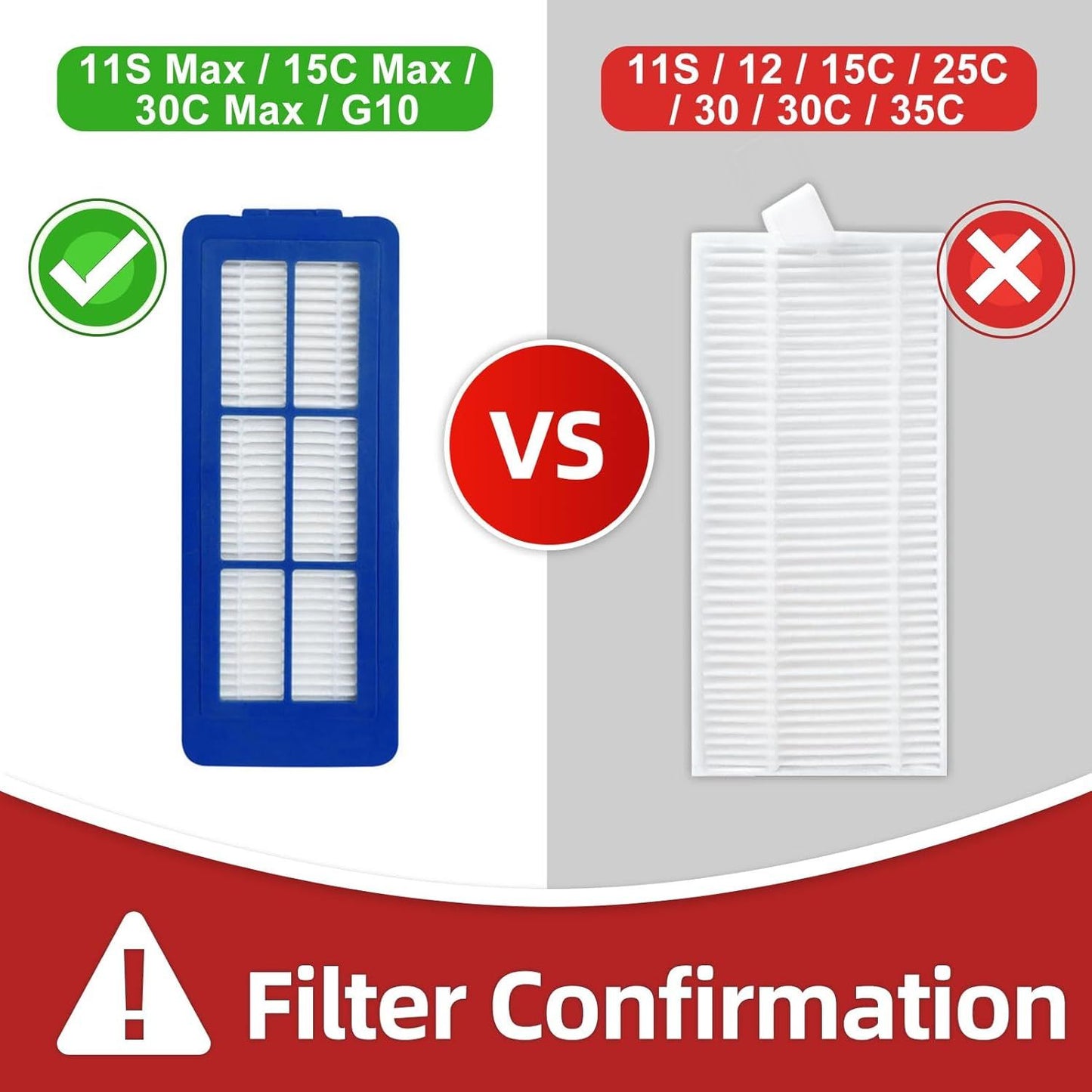 Spare Accessories Compatible or euy 11S Max, 30C Max, 15C Max, Robotic Vacuum Replacements: 1 Roller Brush 6 Side Brushes 5 Unibody ilter 𝙉𝙊𝙏 𝙛𝙤𝙧 𝟏𝟏𝐒 or 𝗚𝟯𝟬