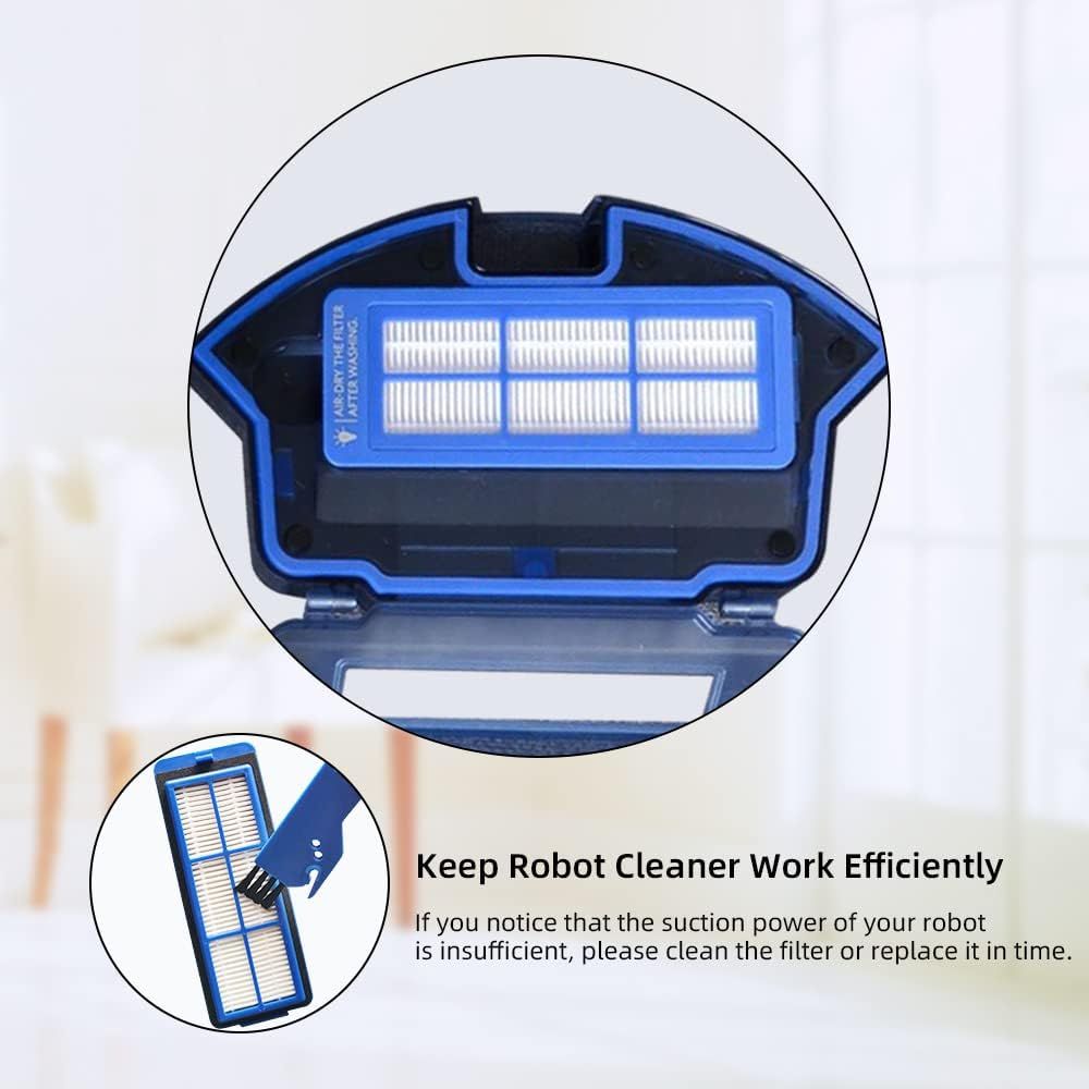 Spare Accessories Compatible or euy 11S Max, 30C Max, 15C Max, Robotic Vacuum Replacements: 1 Roller Brush 6 Side Brushes 5 Unibody ilter 𝙉𝙊𝙏 𝙛𝙤𝙧 𝟏𝟏𝐒 or 𝗚𝟯𝟬