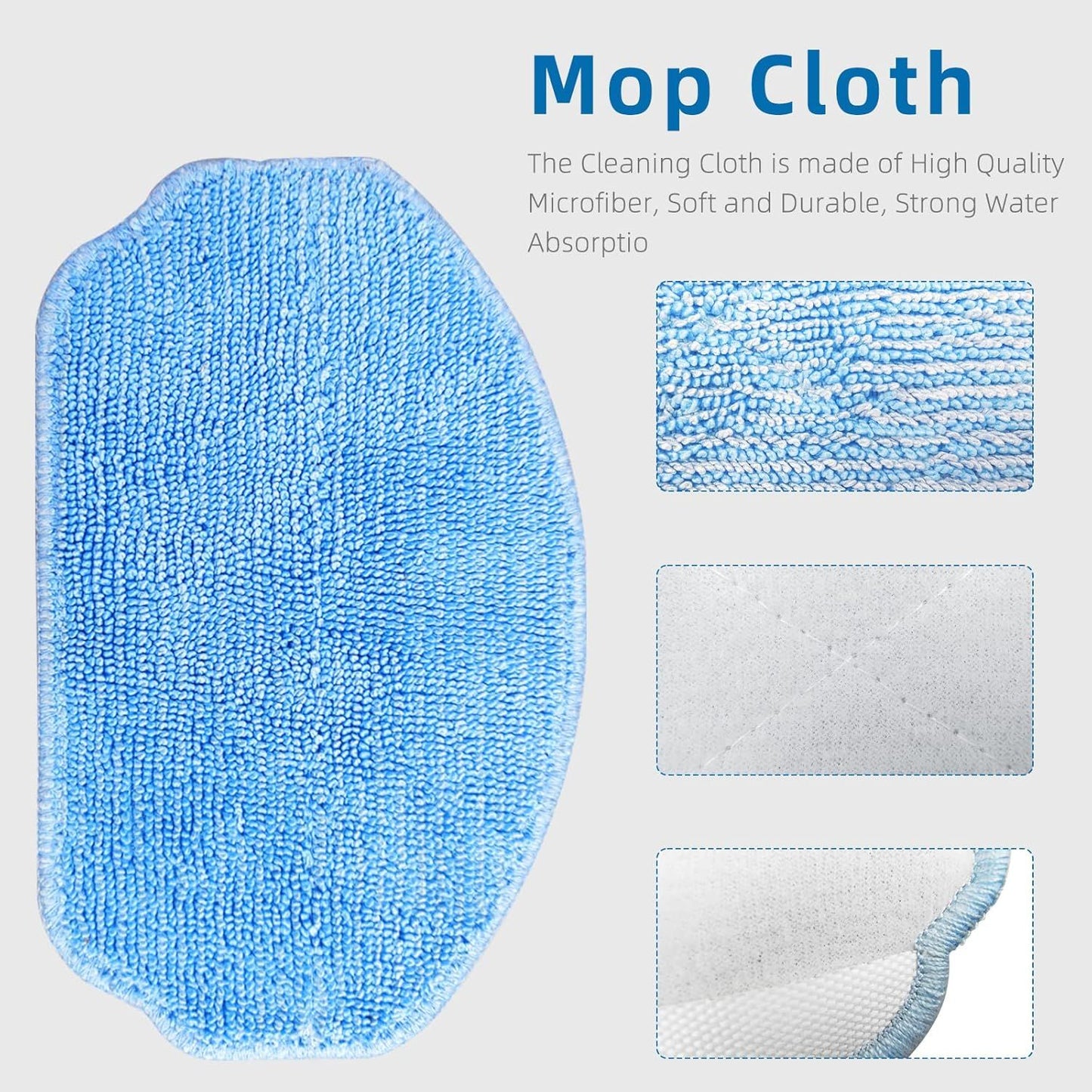 Replacement Parts or MAMNV BR150 BR151 BR152 BR153 BR154 also it ZCWA, GTTVO, ONSON, SHELIKI Robotic Cleaners: 4 Side Brushes, 4 HEPA ilters, 2 Mop Pads