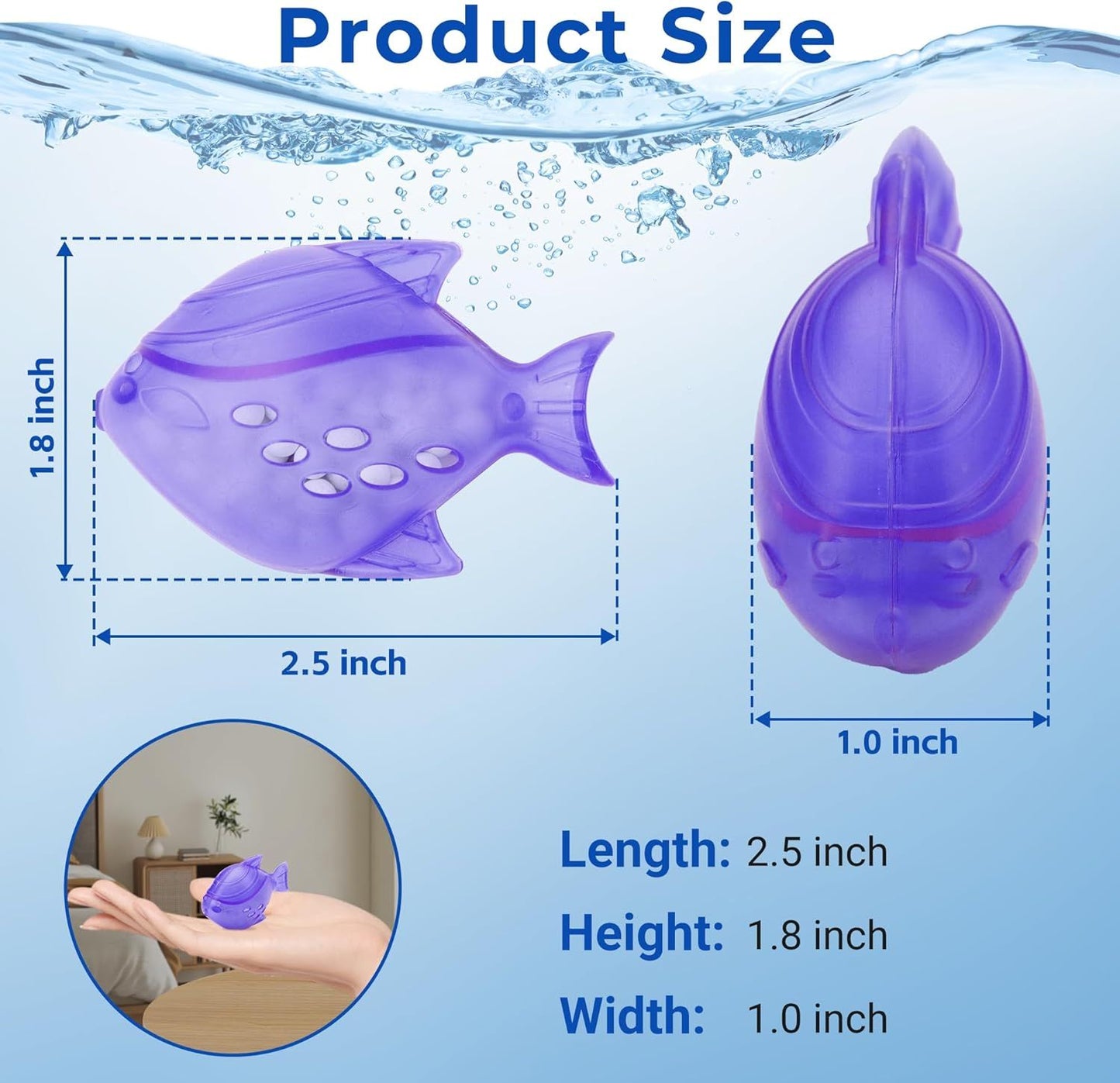 Humidiier Cleaning ish, 6 Pack Humidiier Cleaner or Humidiiers and ish Tanks, Puriies Water, Prevents Hard Water Build-Up, Reduces Scale, Purple