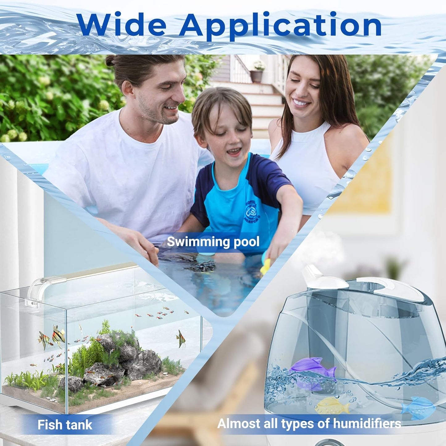 Humidiier Cleaning ish, 6 Pack Humidiier Cleaner or Humidiiers and ish Tanks, Puriies Water, Prevents Hard Water Build-Up, Reduces Scale, Purple
