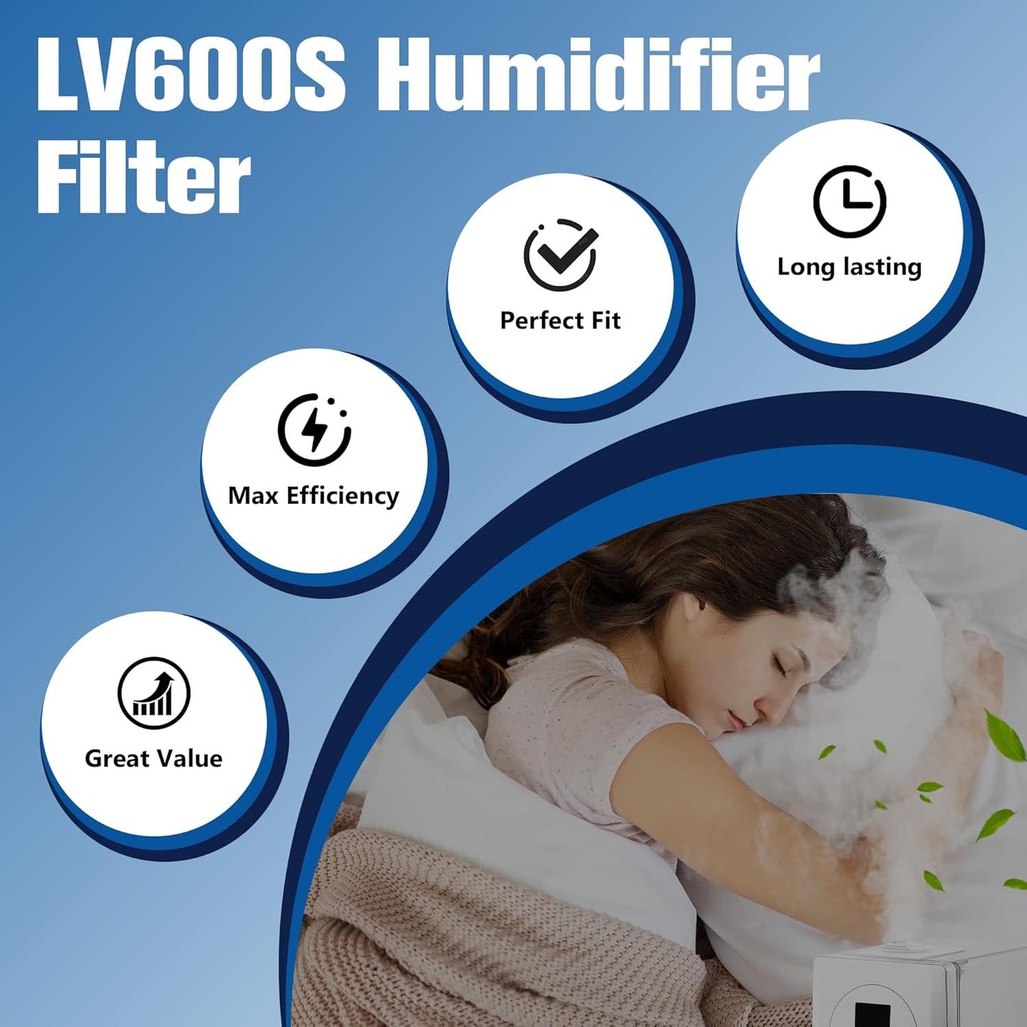 Top ill Humidiier Replacement ilters or LEVOIT Classic160, Dual150, Dual200S, Classic300(S), LV600S, OasisMist 450S, Superior6000S Series Humidiiers to Improve Humidiication, 20-Pack by